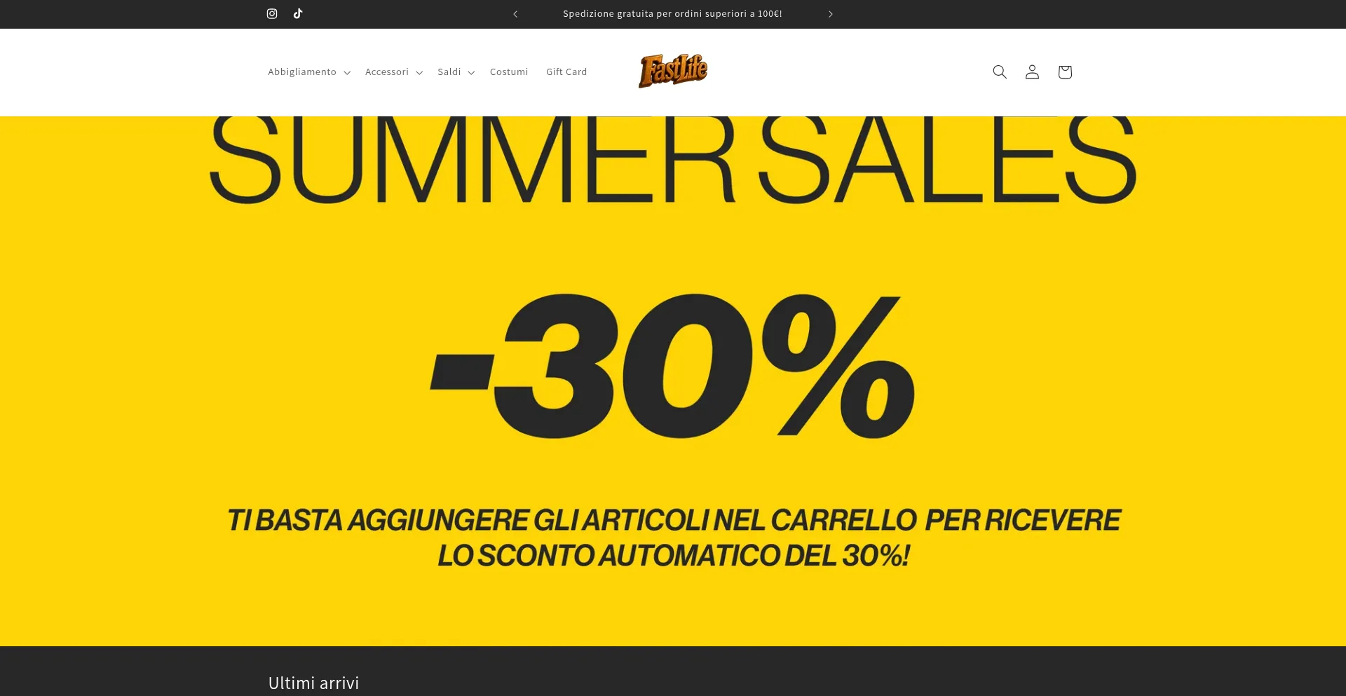 Website screenshot of Fastlifestore.com