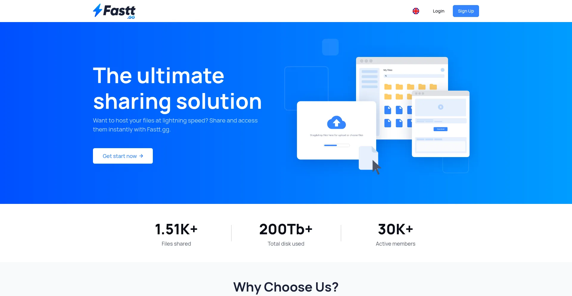 Website screenshot of Fastt.gg