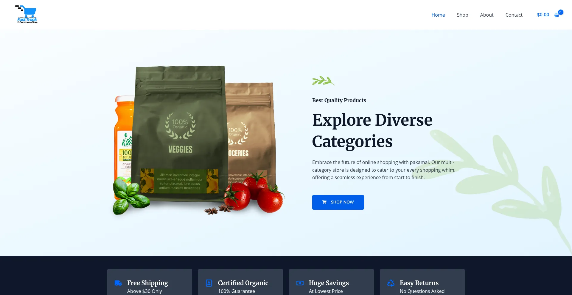 Website screenshot of Fasttrackecommercellc.com