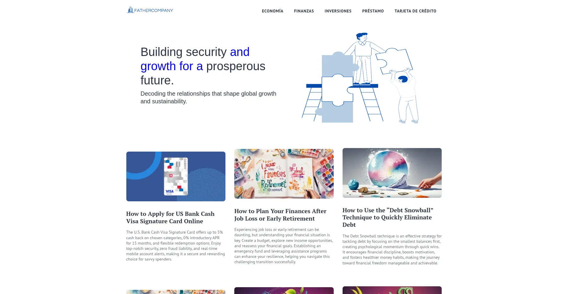 Website screenshot of Fathercompany.com