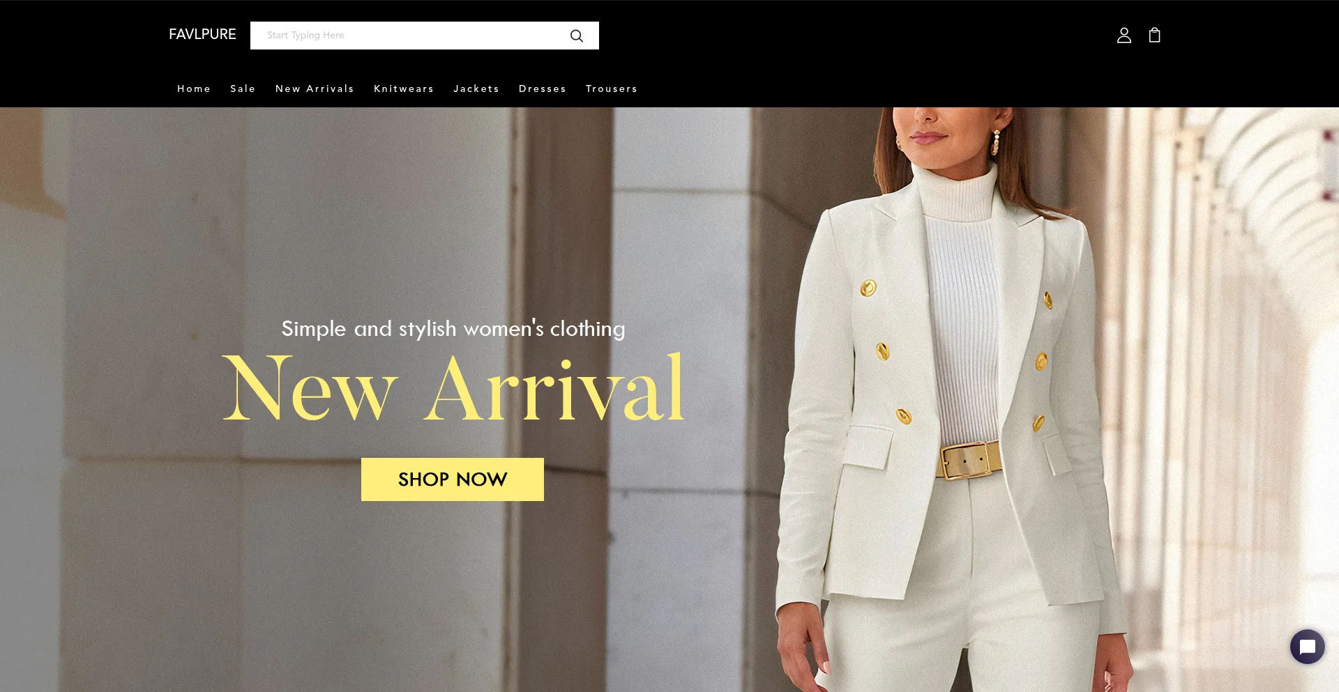 Website screenshot of Favlpure.com