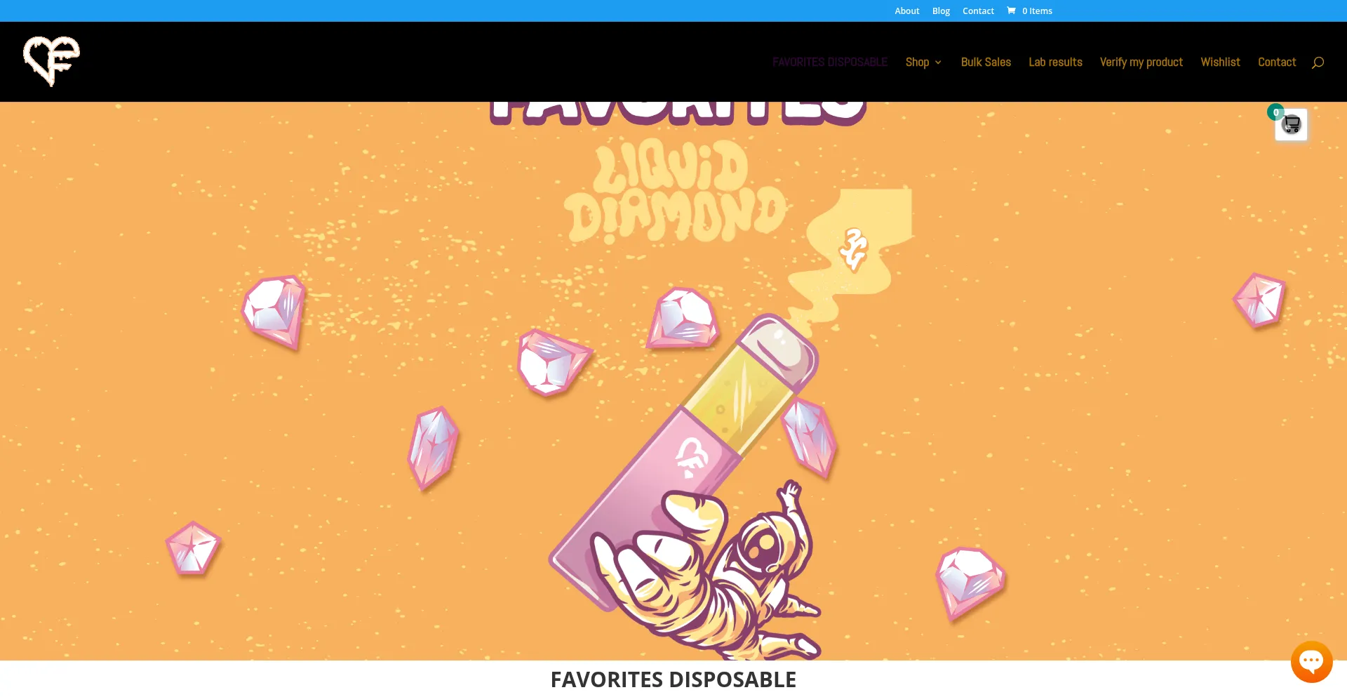 Website screenshot of Favoritesdisposable.com