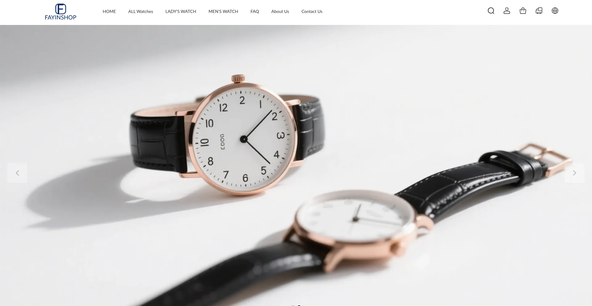 Website screenshot of Fayinshop.com