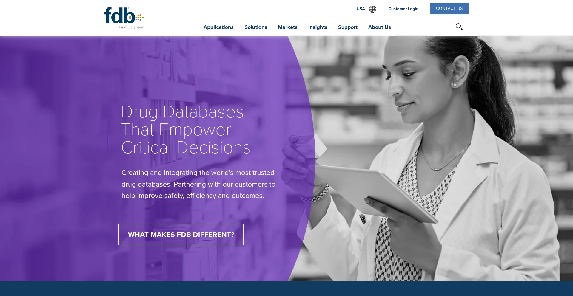Website screenshot of Fdbhealth.com