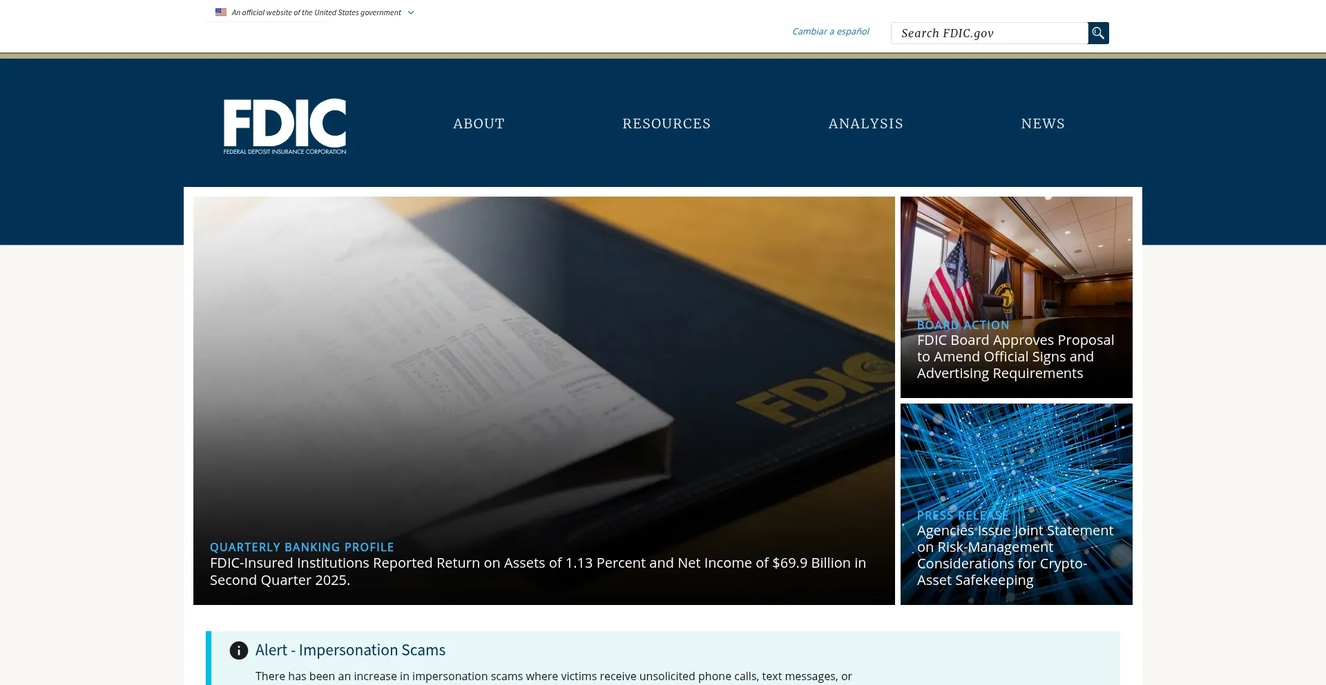 Fdic.gov 安全可靠吗？