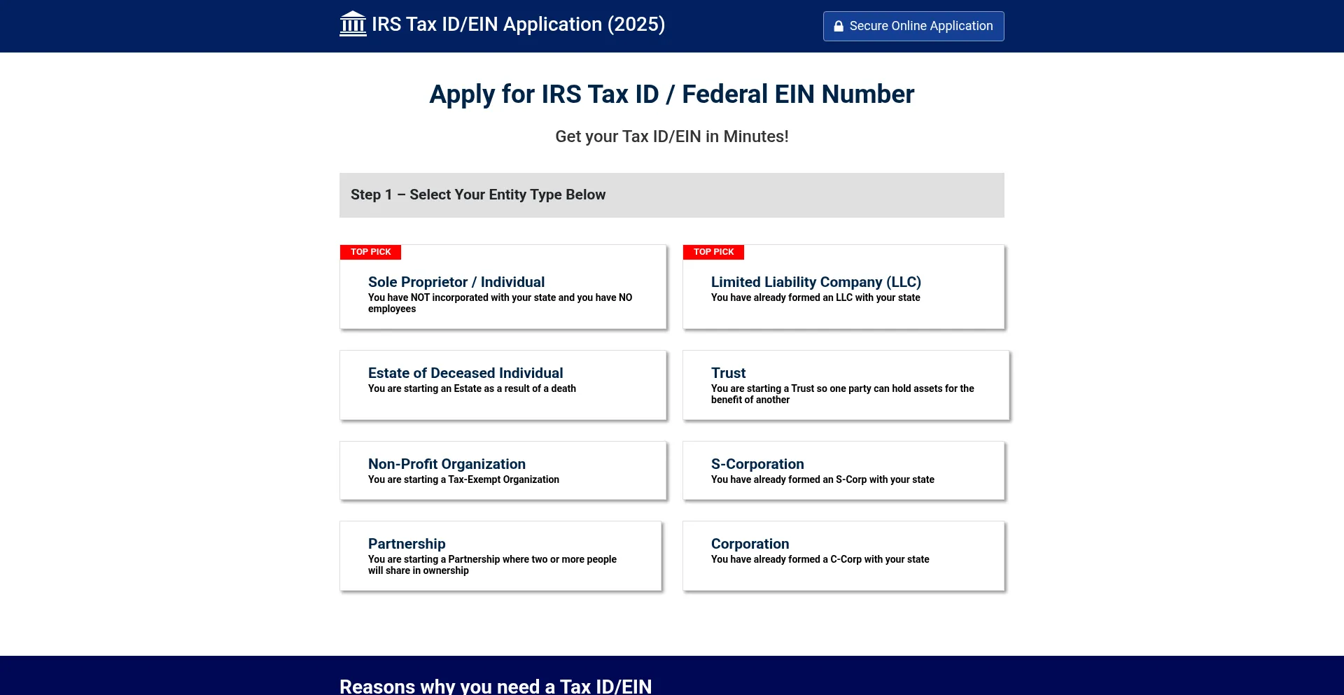 Website screenshot of Federal-filings.com
