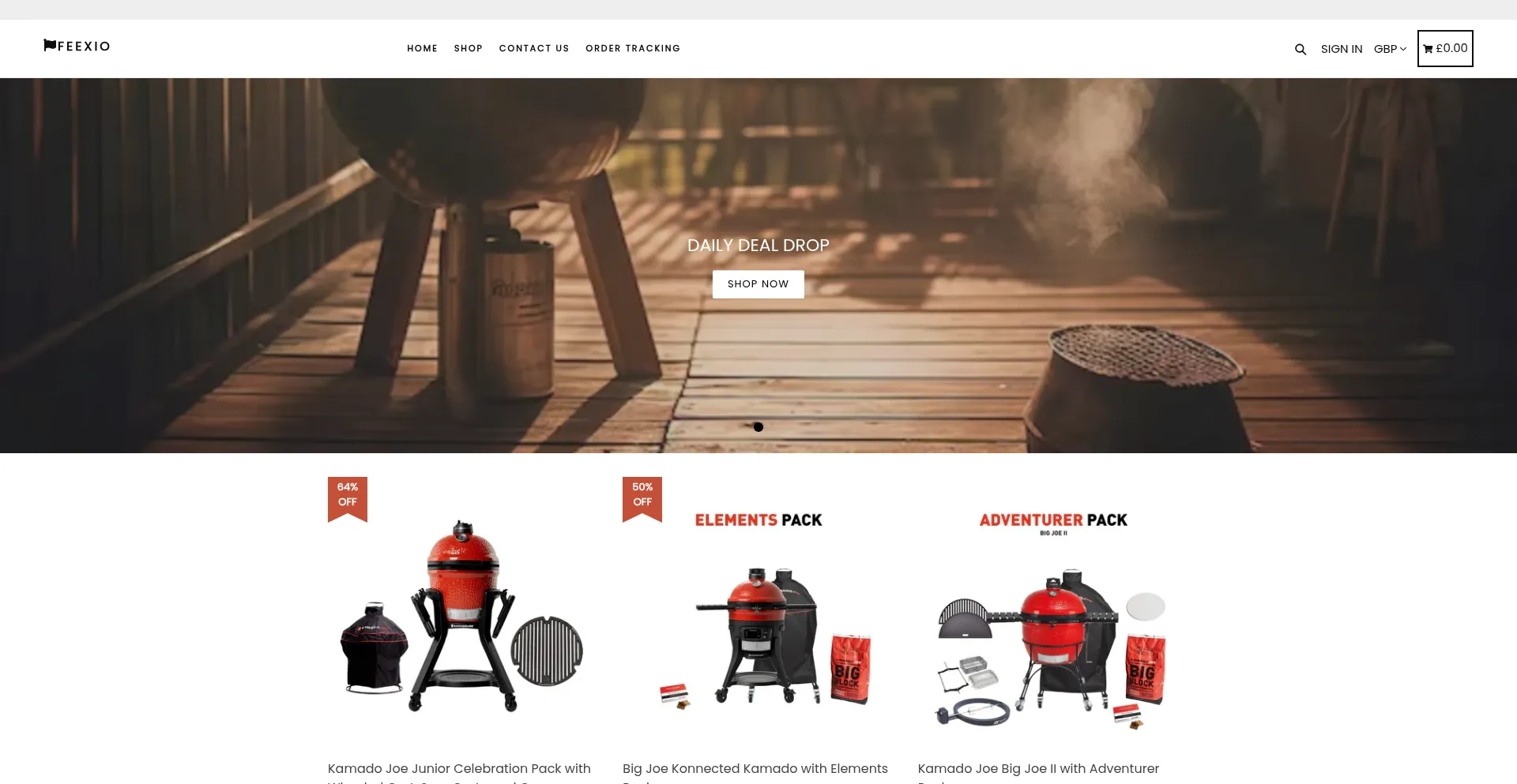 Website screenshot of Feexio.shop