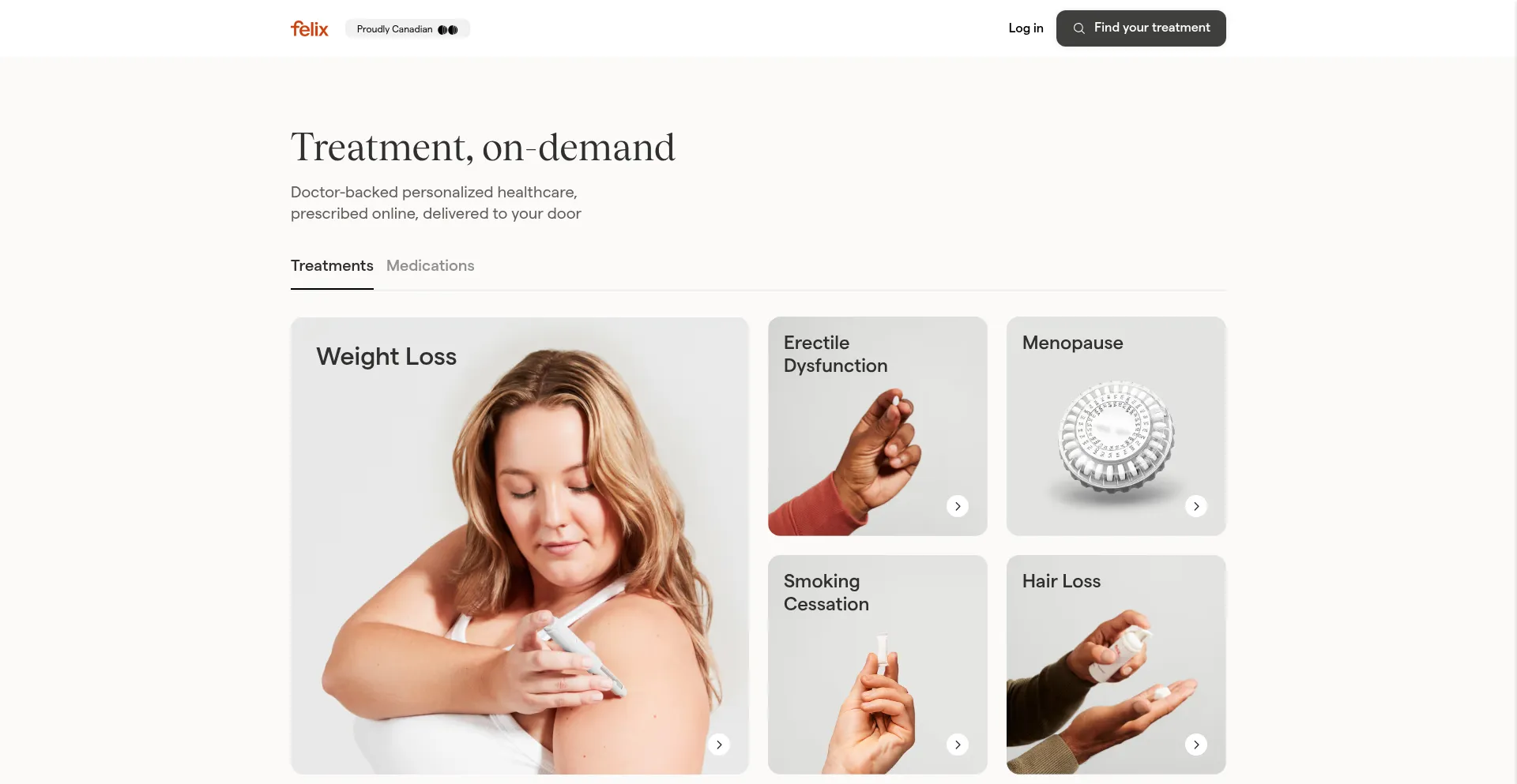 Website screenshot of Felix.ca