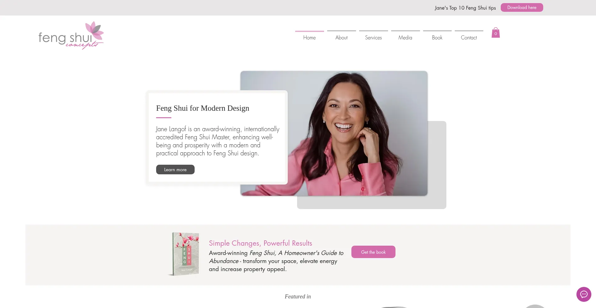 Website screenshot of Fengshuiconcepts.com.au
