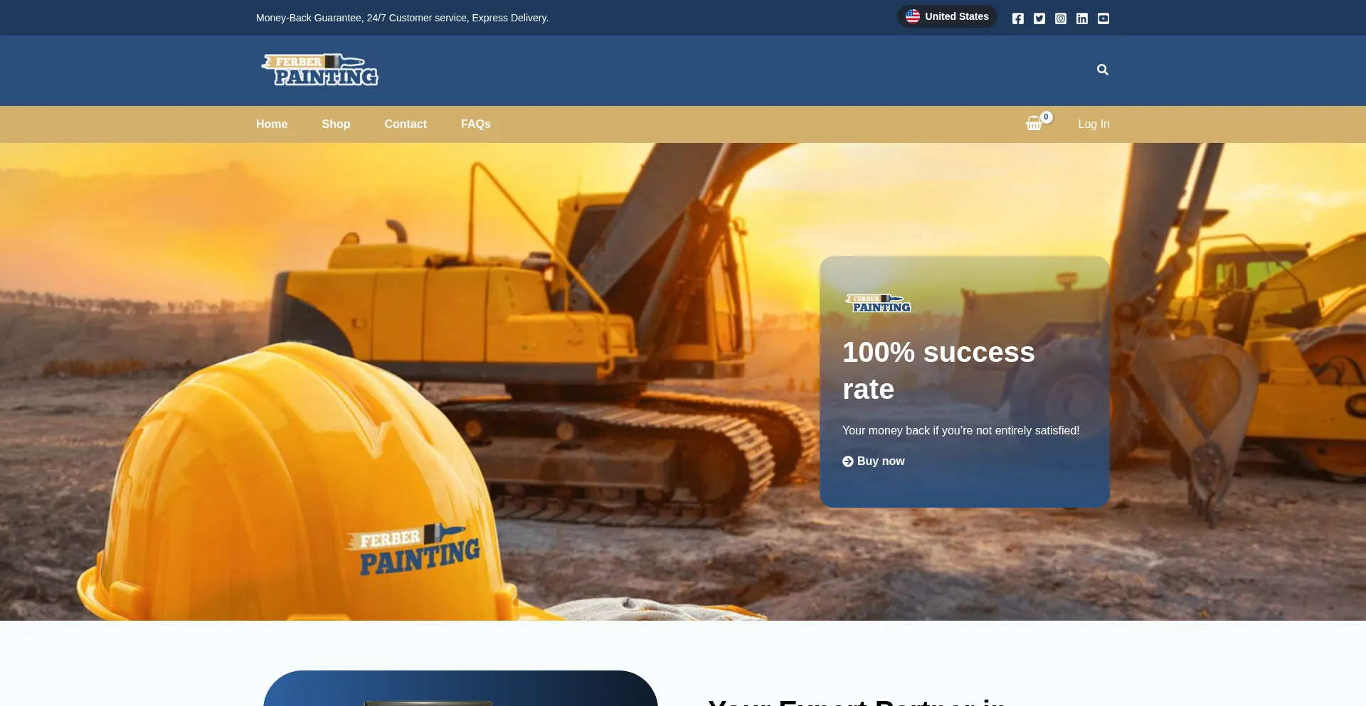 Website screenshot of Ferberpainting.com