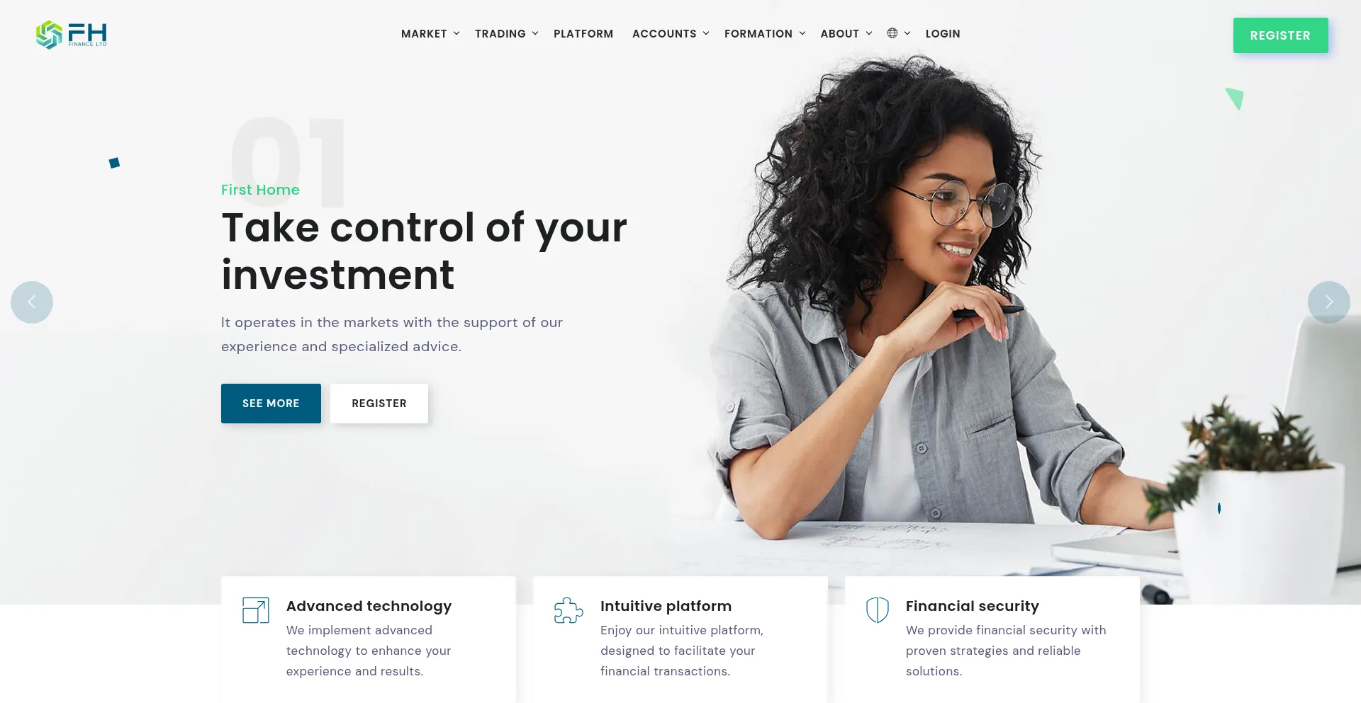 Website screenshot of Fhomfinanc.com