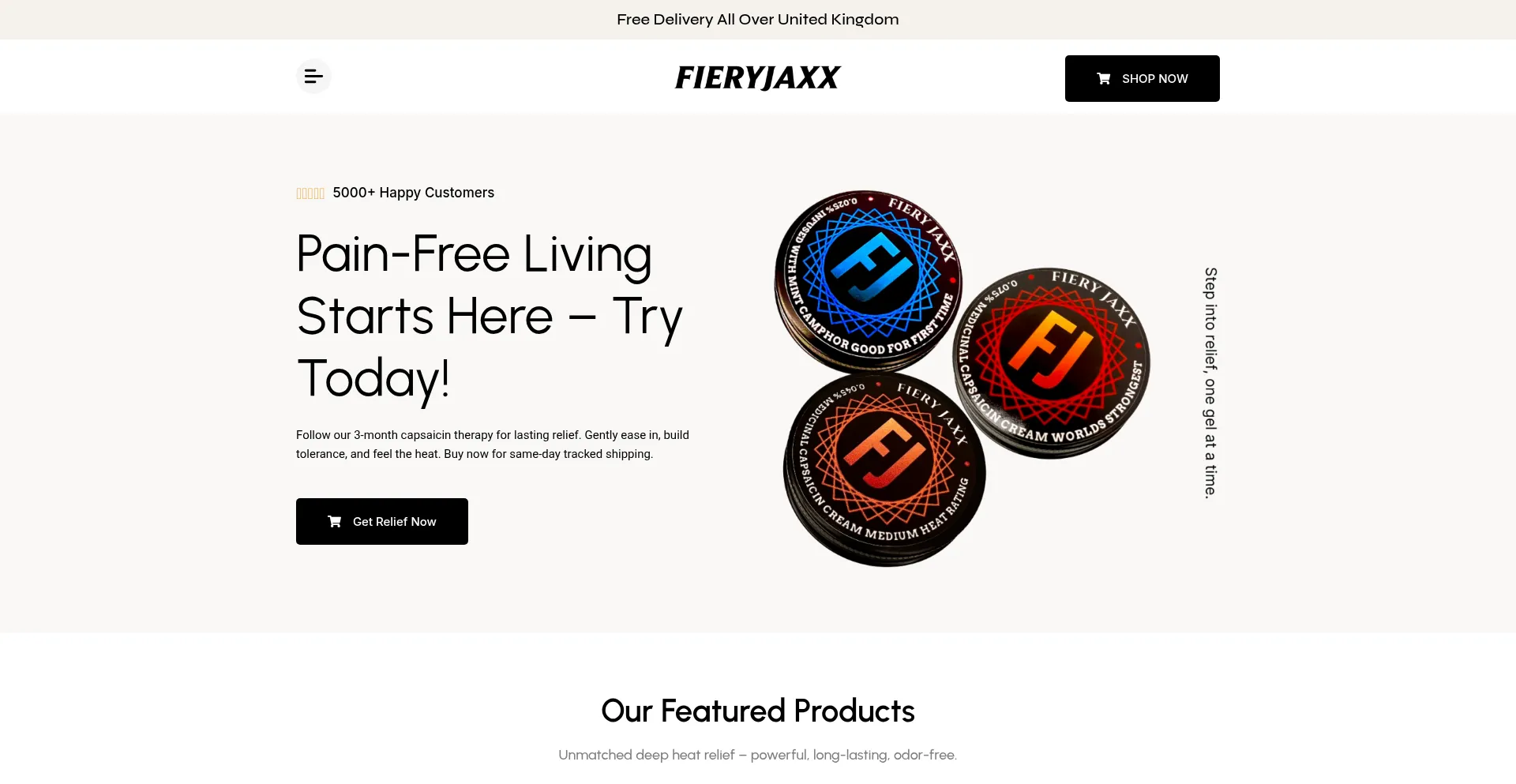 Website screenshot of Fieryjaxx.co.uk