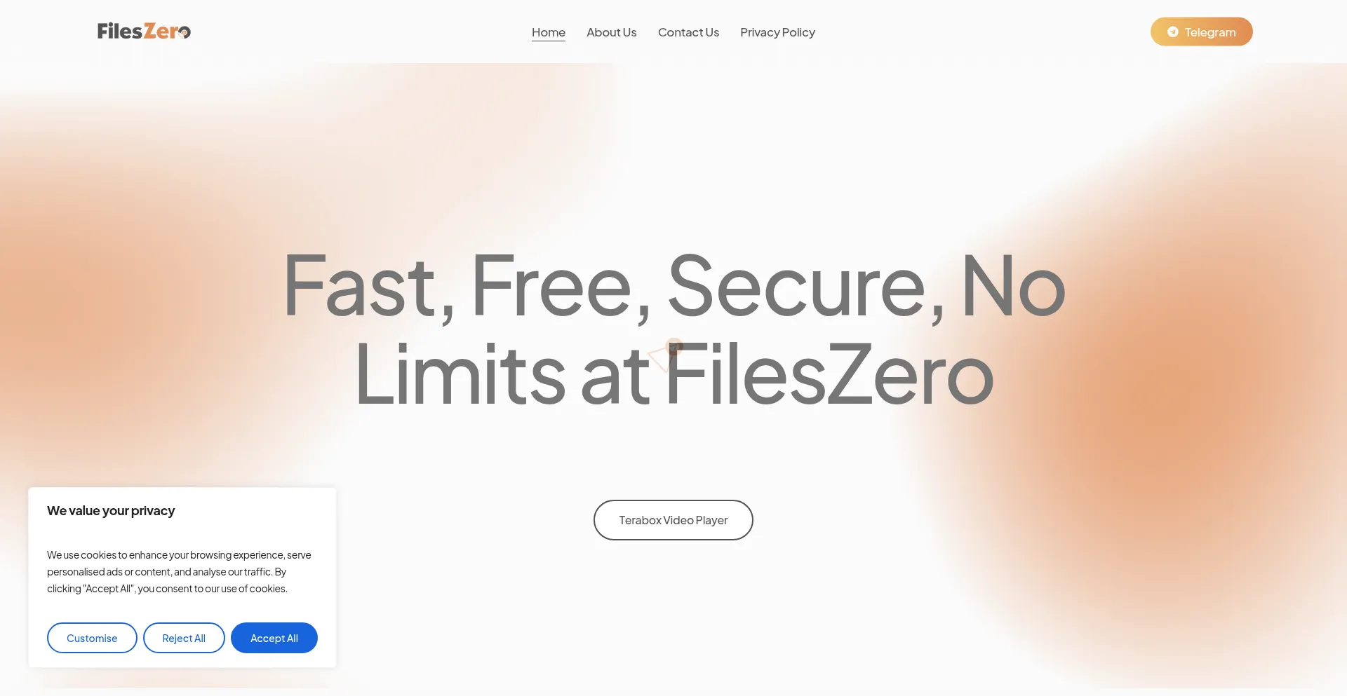 Website screenshot of Fileszero.com