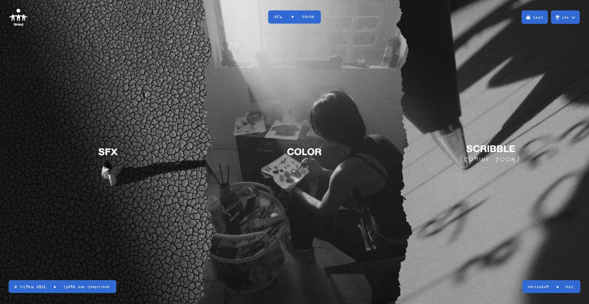 Website screenshot of Filmkid.com