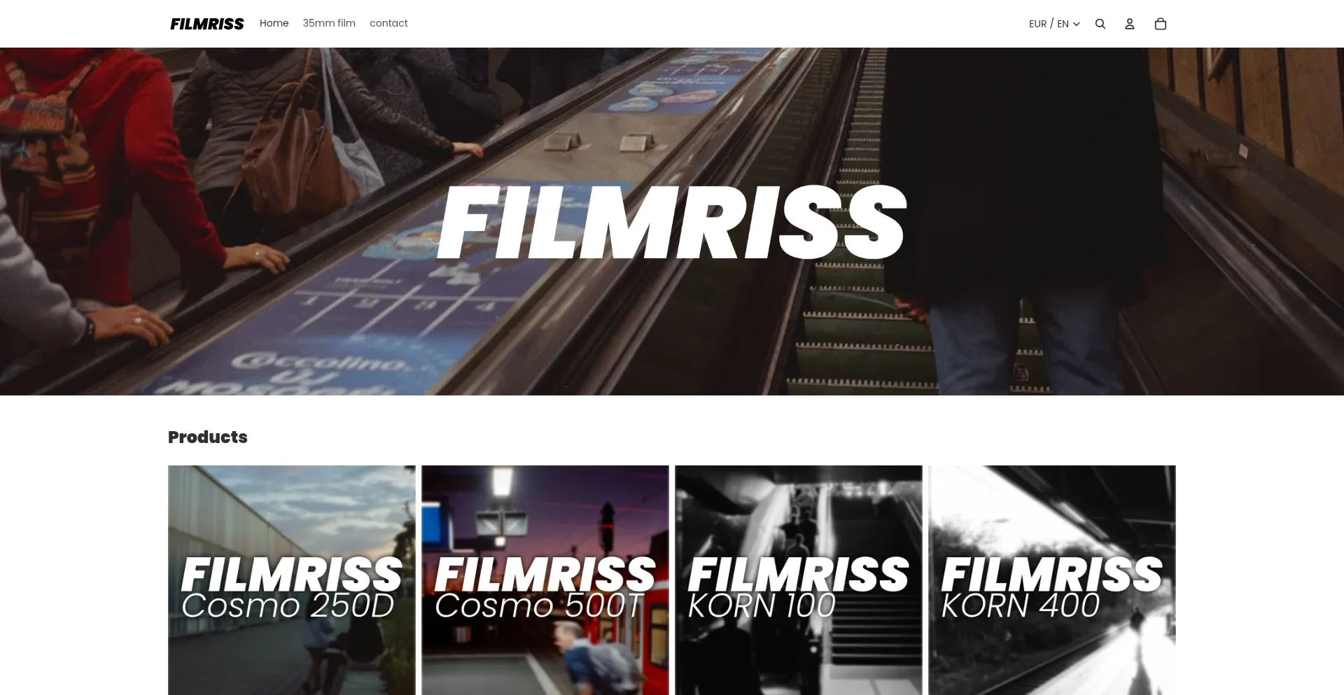 Website screenshot of Filmriss.shop