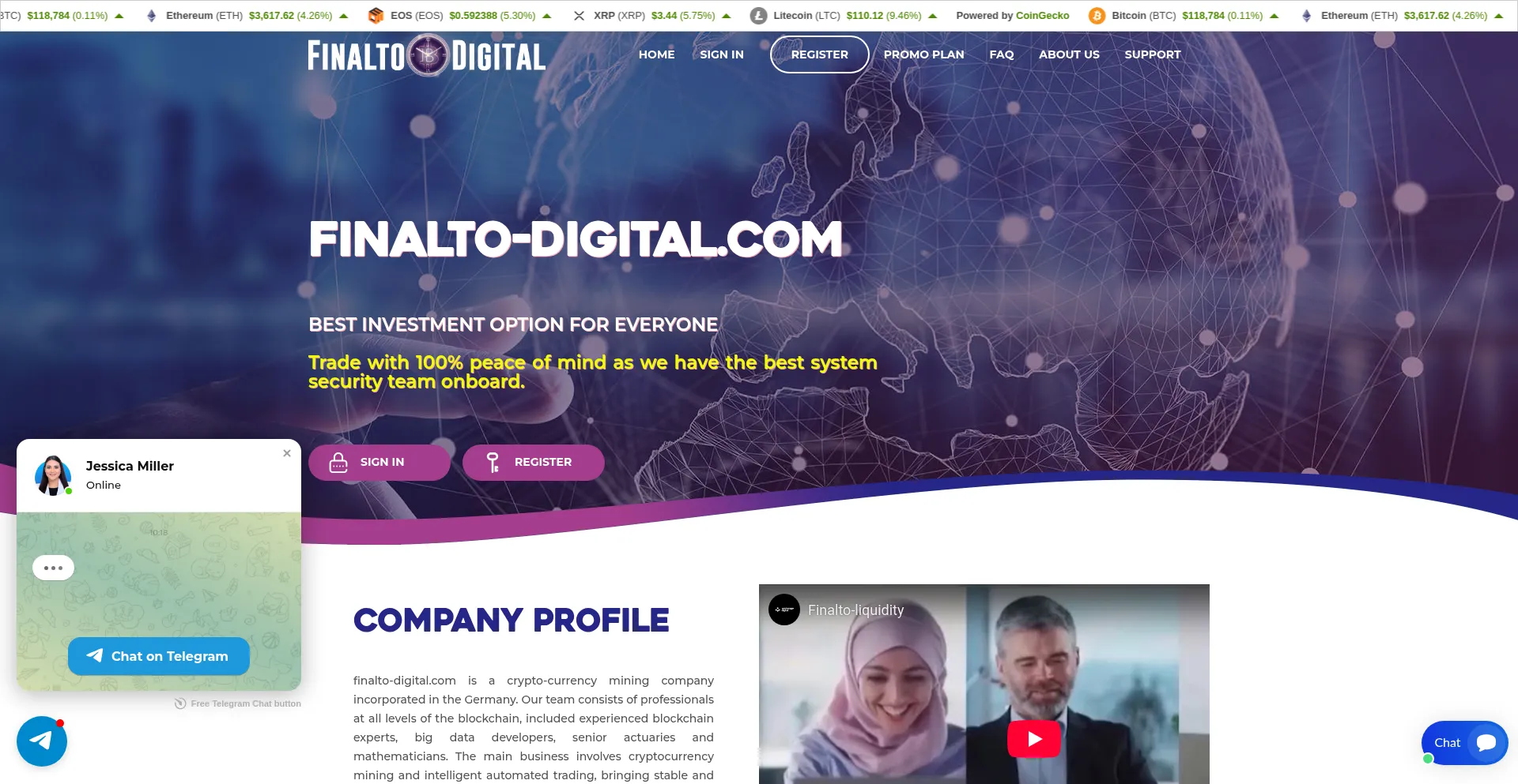 Website screenshot of Finalto-digital.com