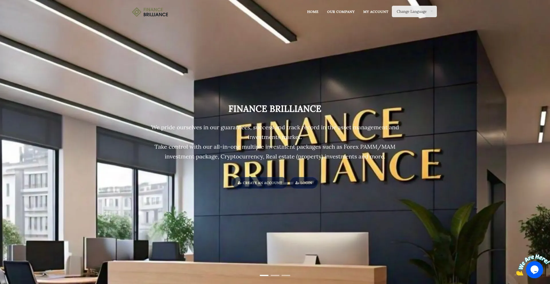 Website screenshot of Financebrilliance.site