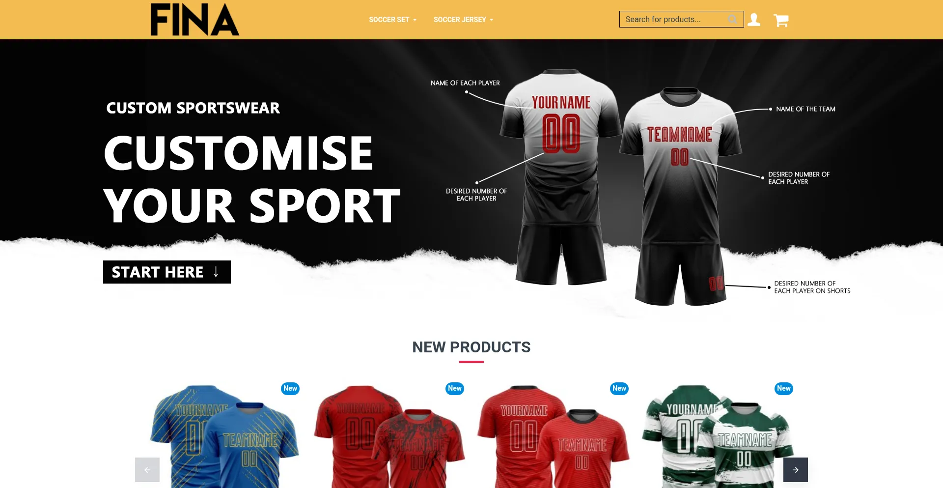 Website screenshot of Finasports.de