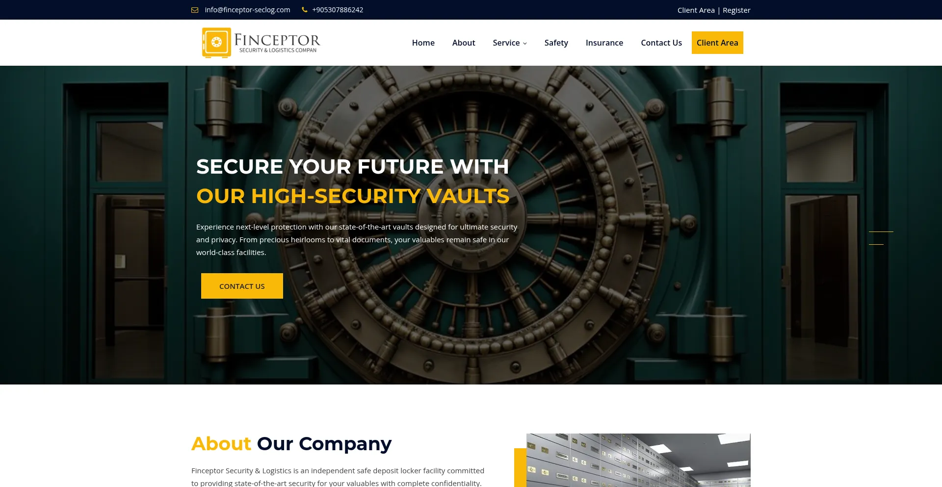 Website screenshot of Finceptor-seclog.com