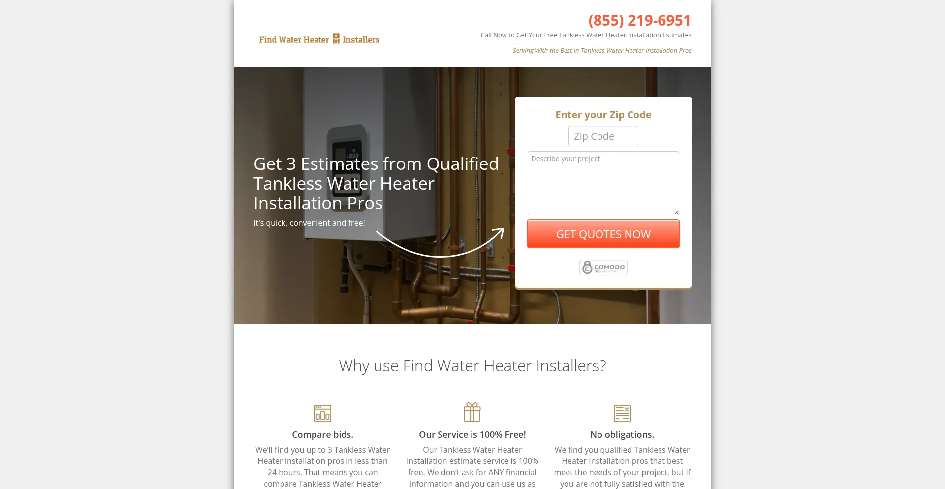 Findwaterheaterinstallers.com