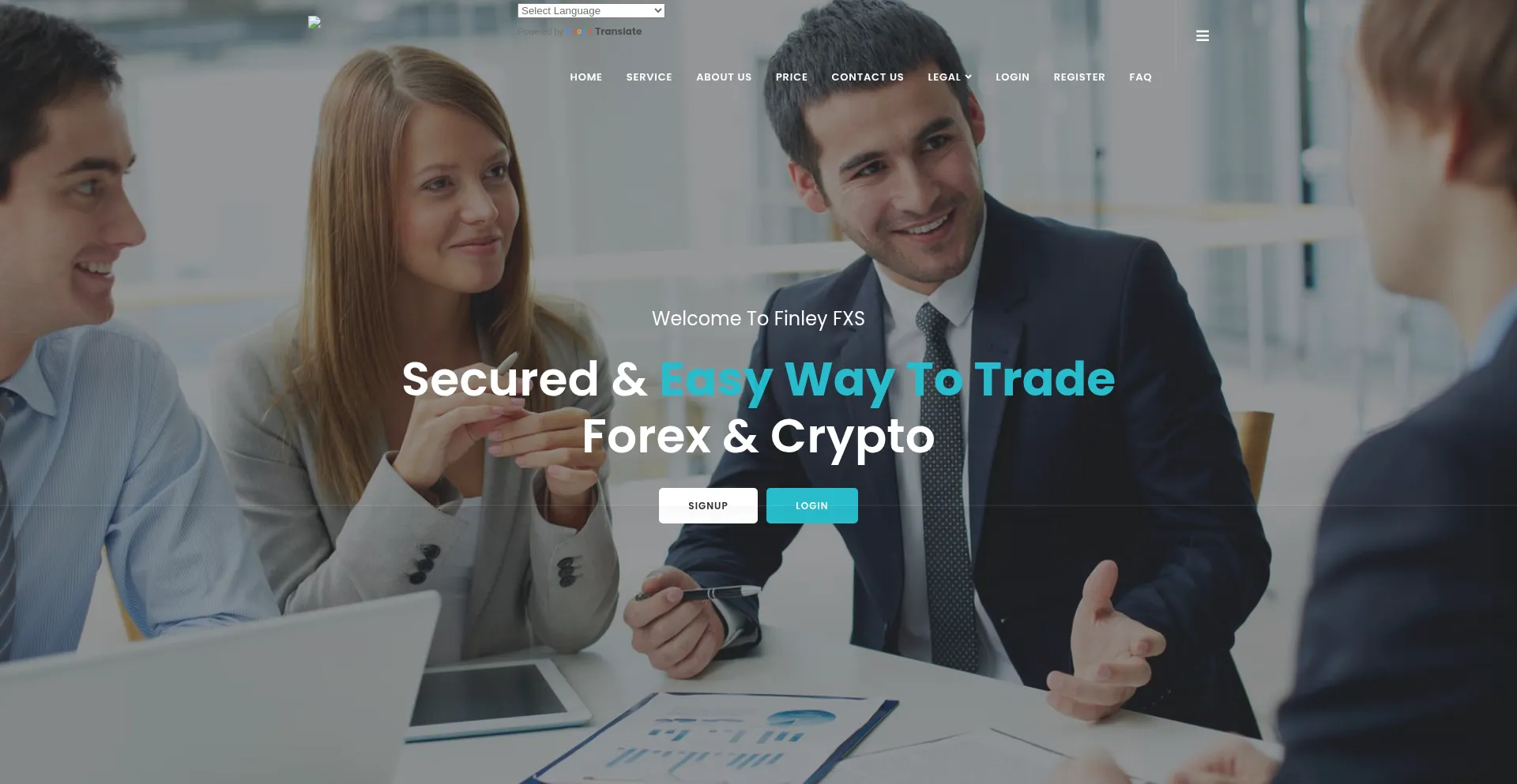 Website screenshot of Finleyfxs.com