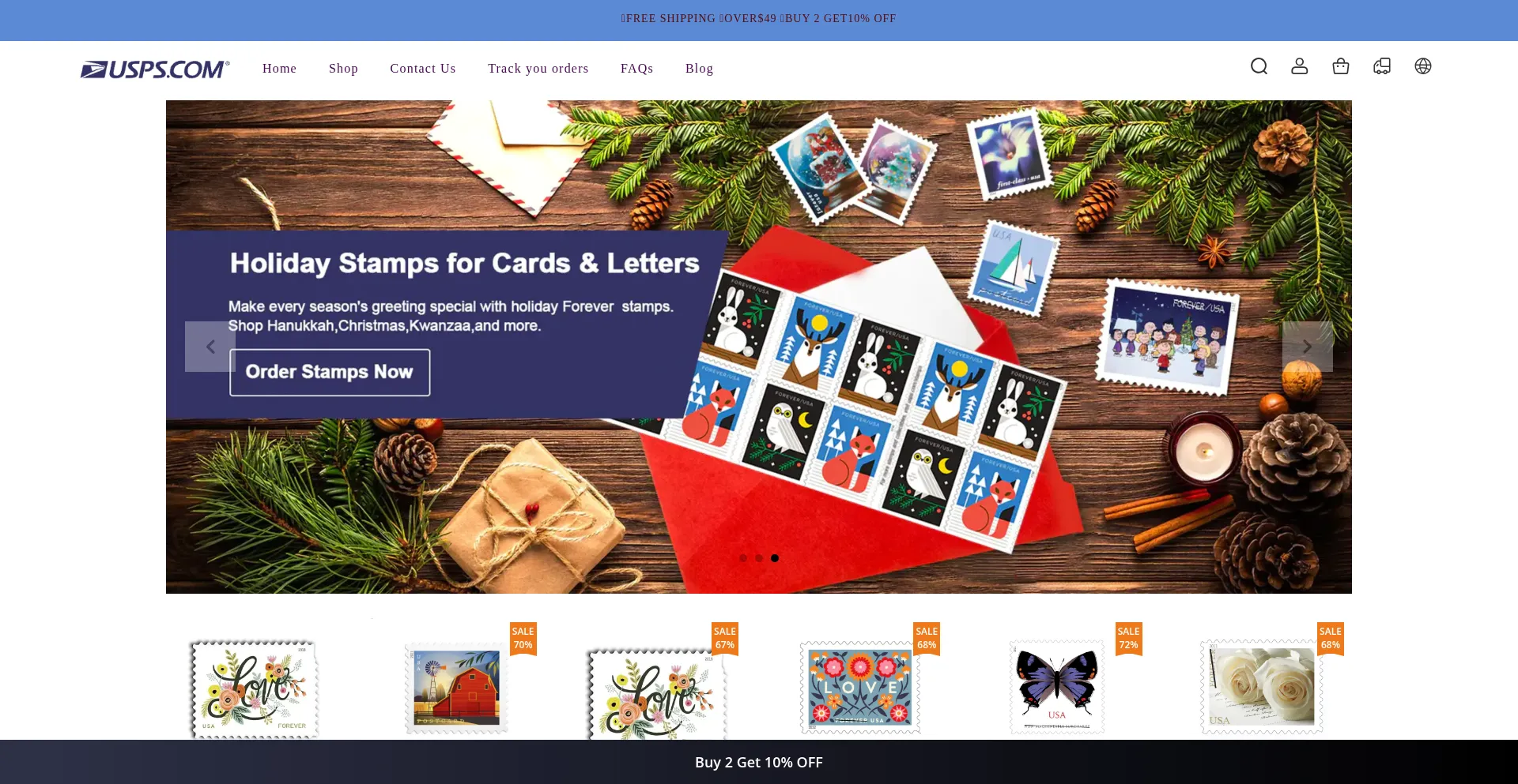 Website screenshot of First-foreverstamps.com