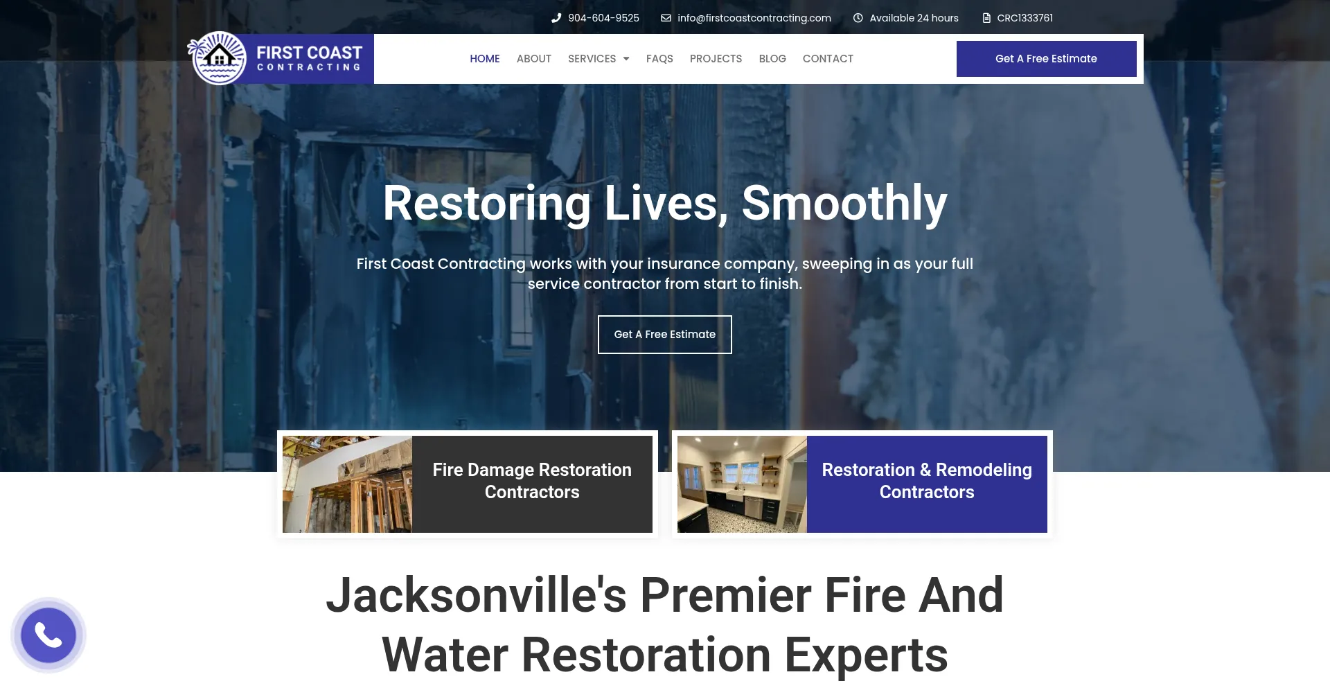 Firstcoastcontracting.com Screenshot
