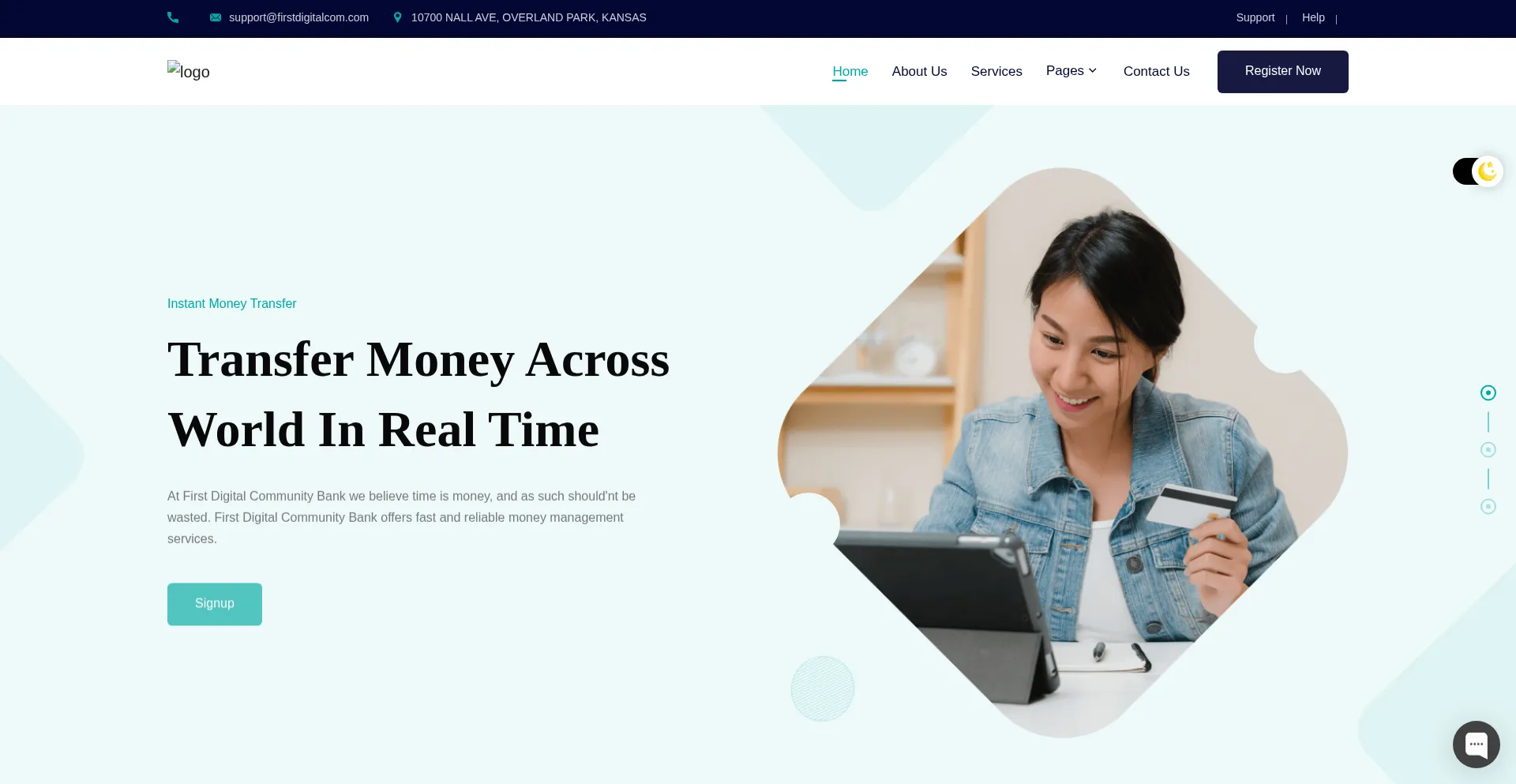 Website screenshot of Firstdigitalcom.com