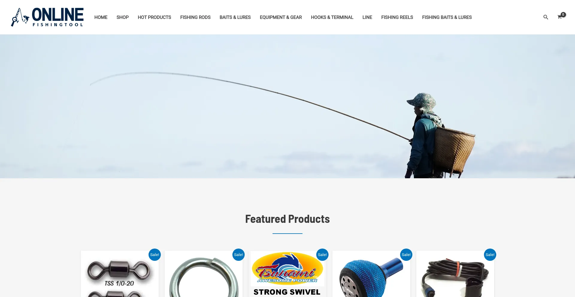Website screenshot of Fishingtoolonline.com