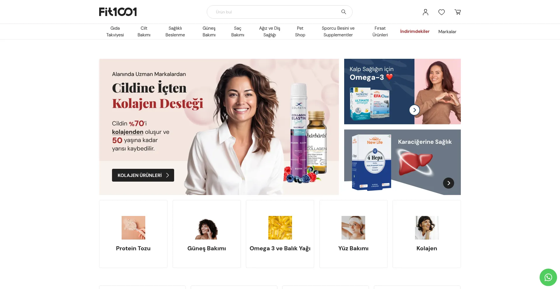 Website screenshot of Fit1001.com
