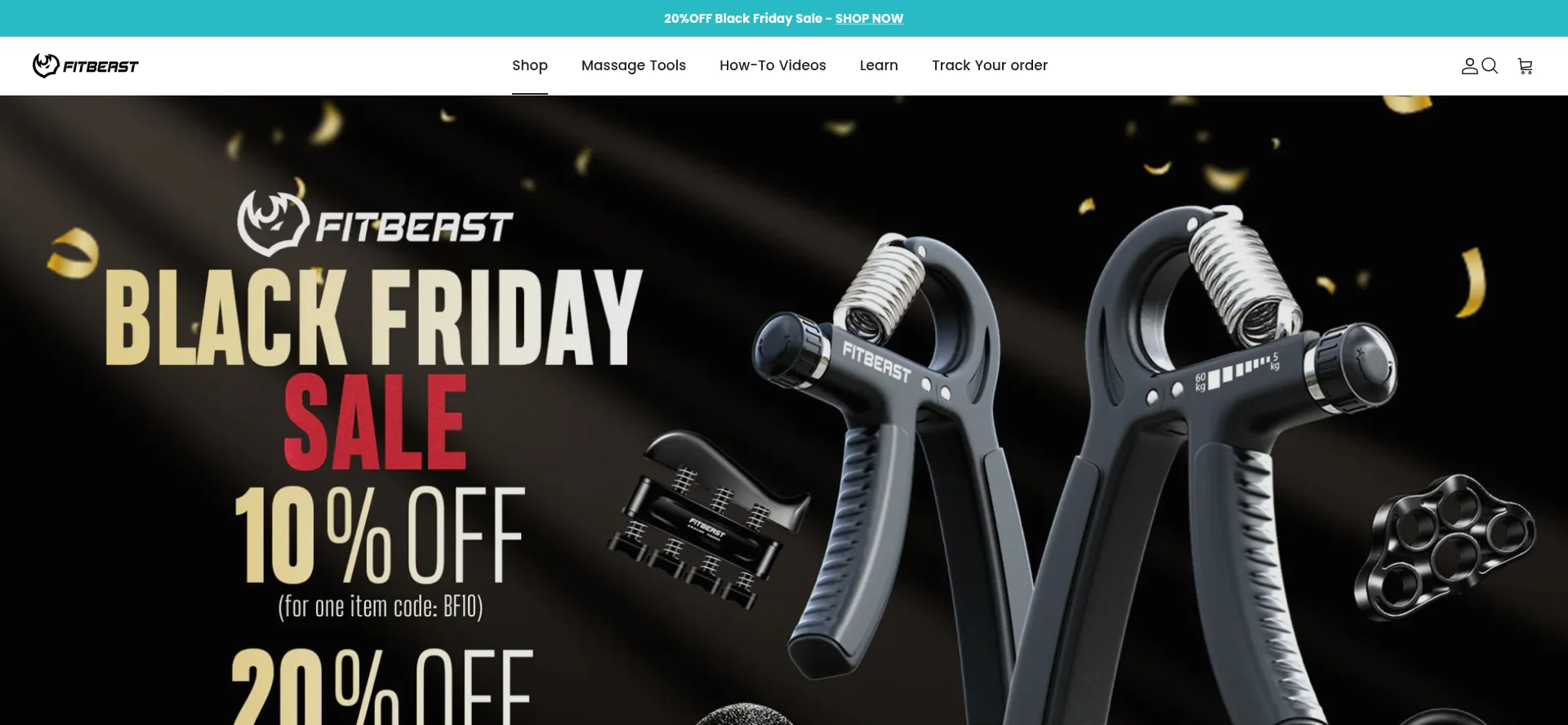 Website screenshot of Fitbeastclub.com