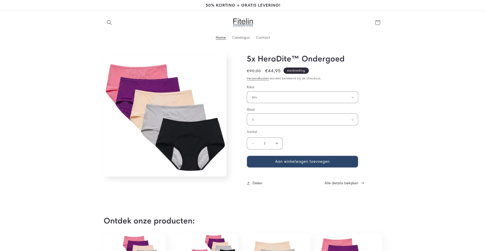 Website screenshot of Fitelin.com
