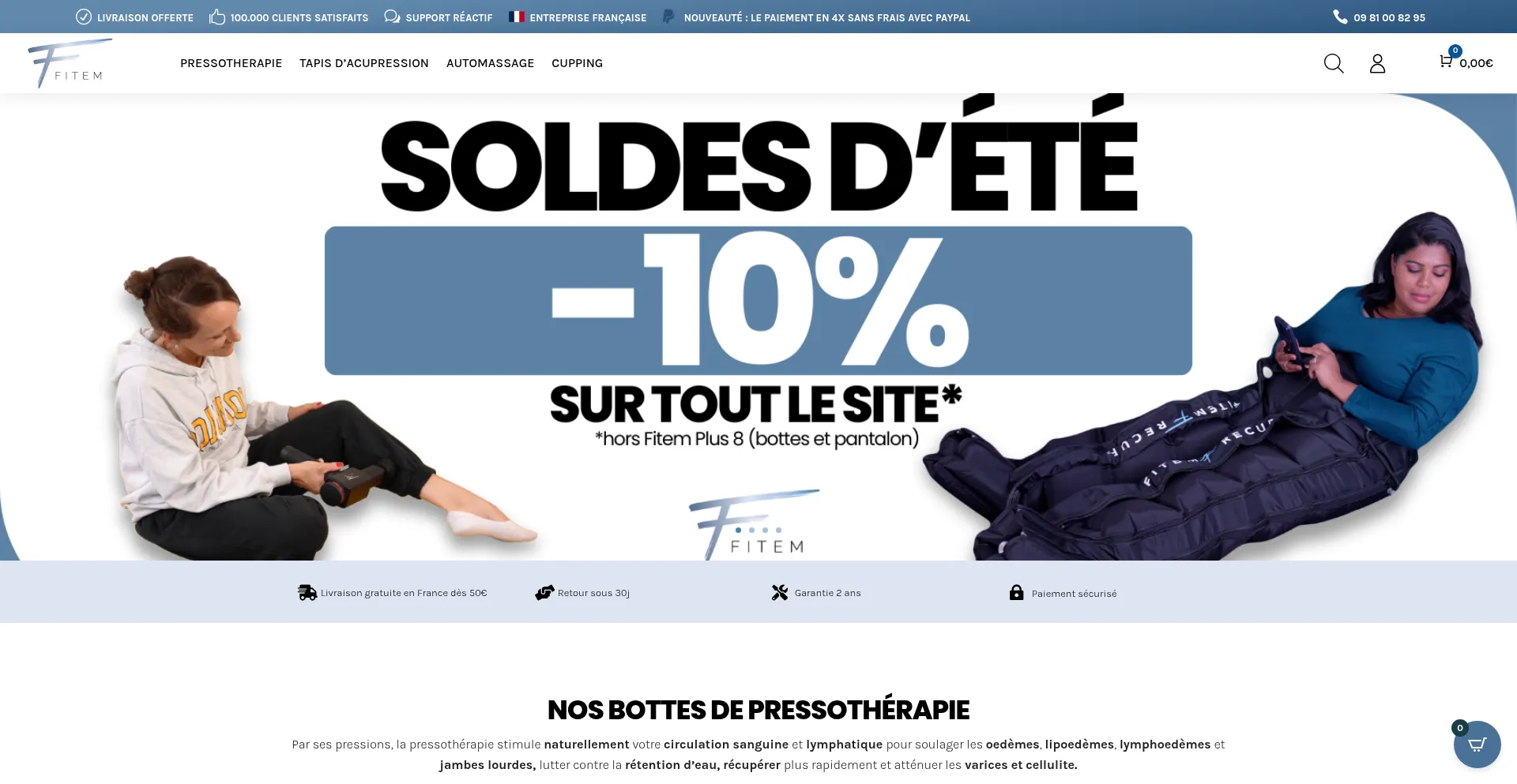 Website screenshot of Fitem-recup.com