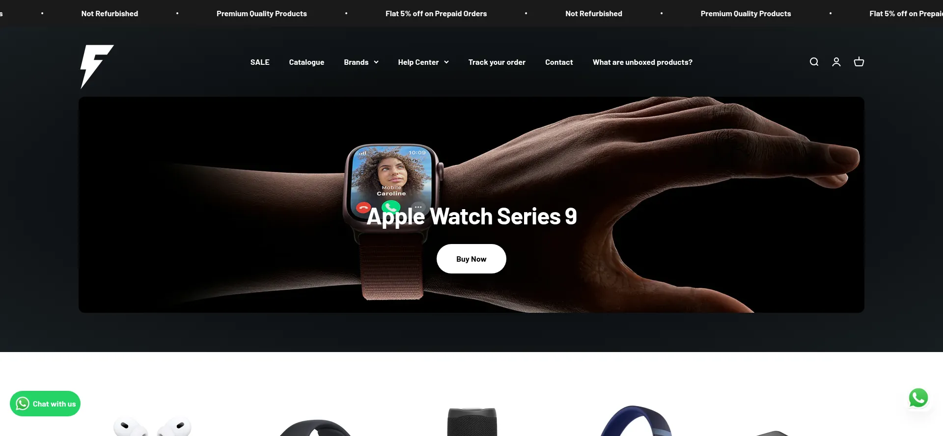 Website screenshot of Flashify.in