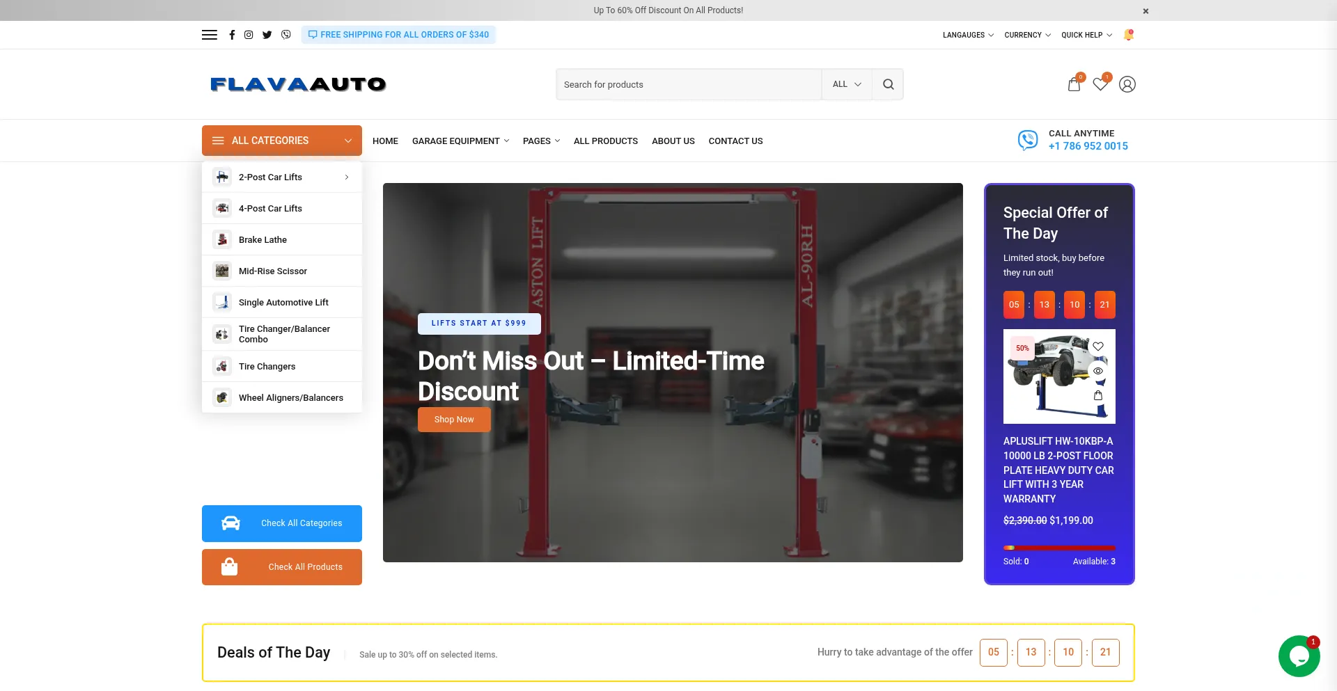 Website screenshot of Flavaauto.shop