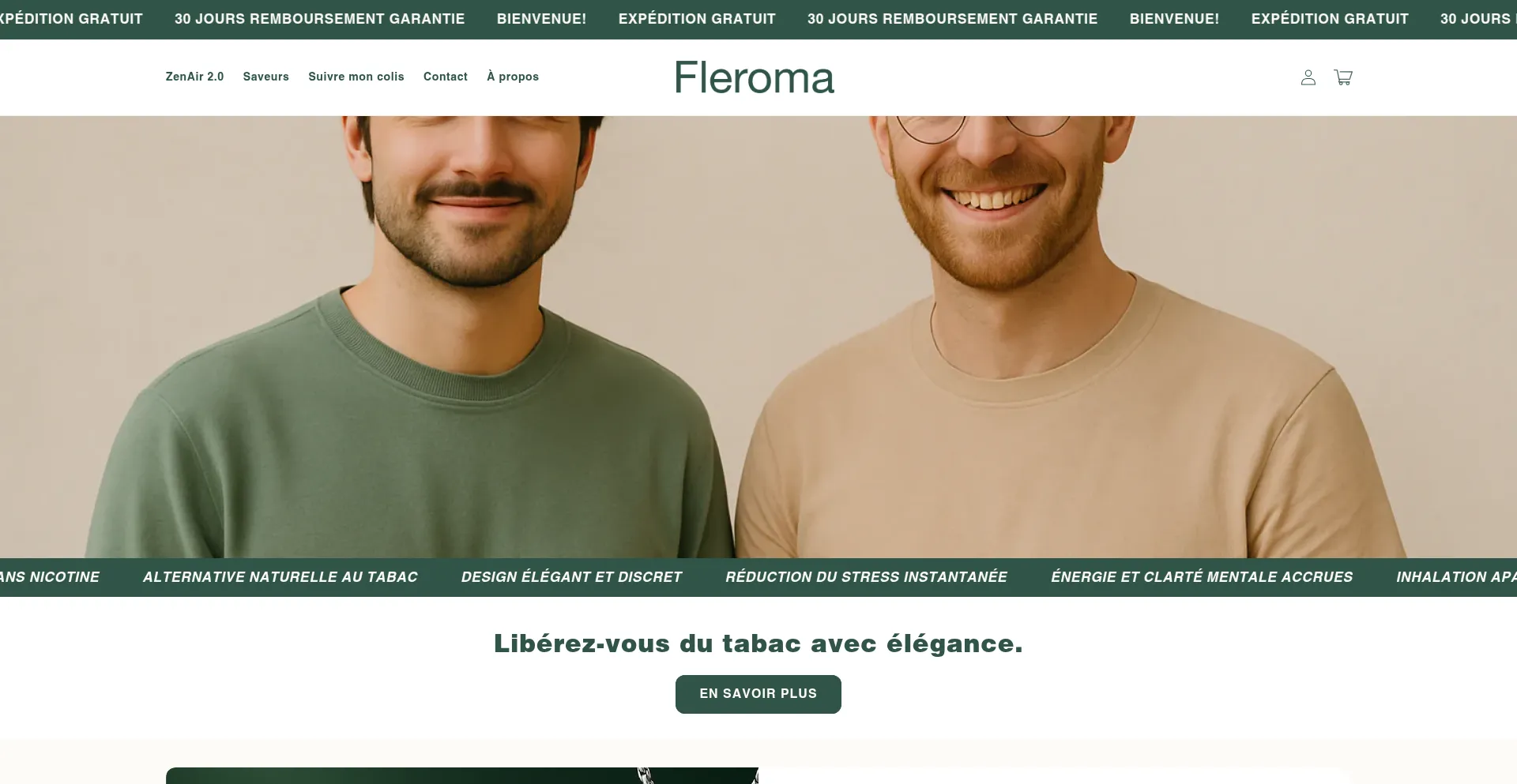 Website screenshot of Fleroma.com