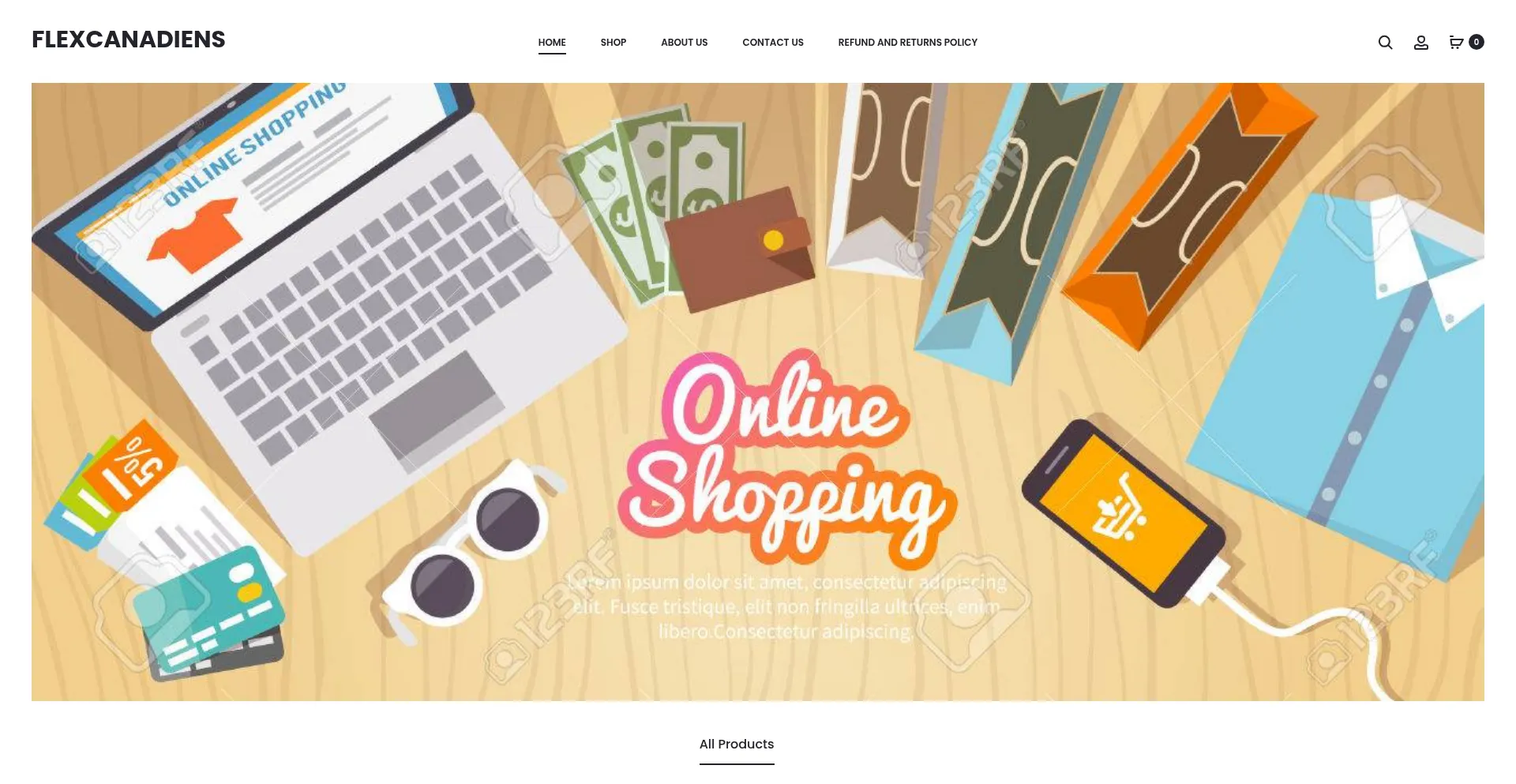 Website screenshot of Flexcanadiens.shop