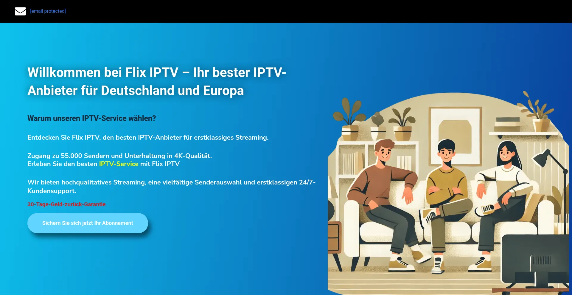 Website screenshot of Flixiptv.watch