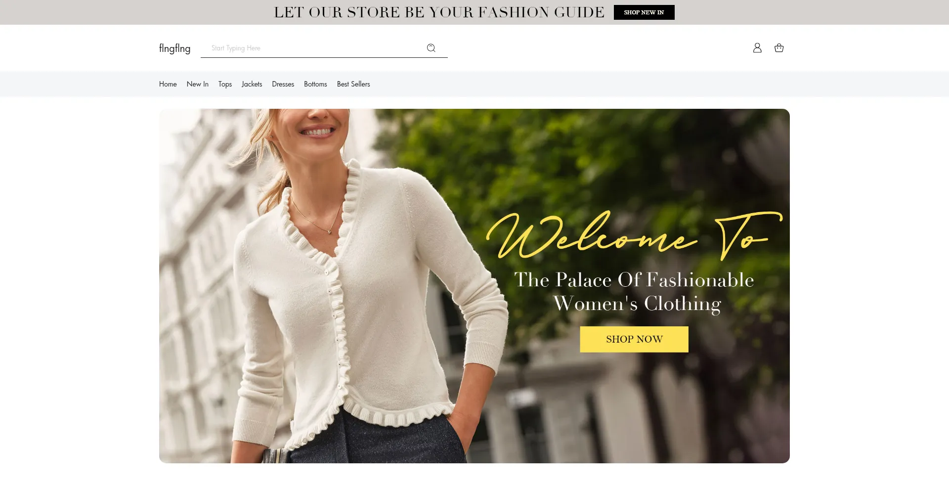 Website screenshot of Flngflng.com