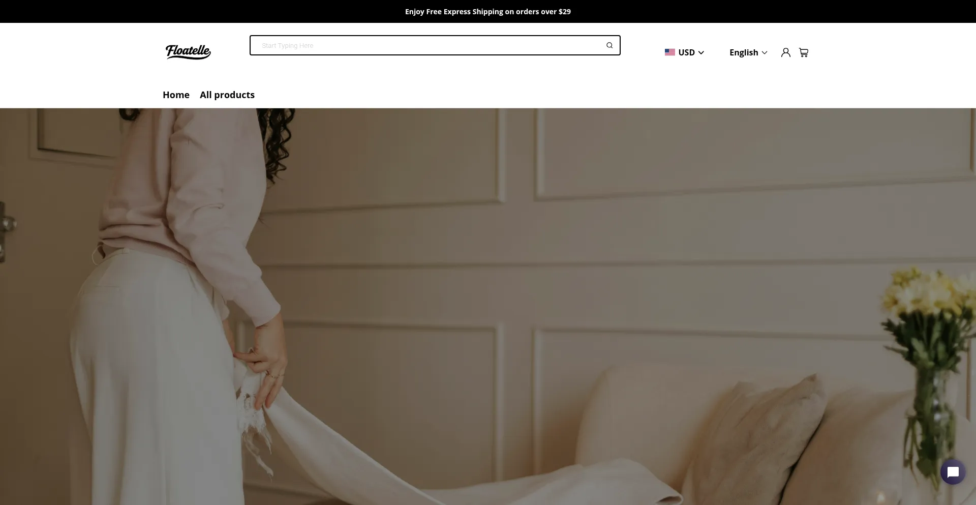 Website screenshot of Floatelle.com