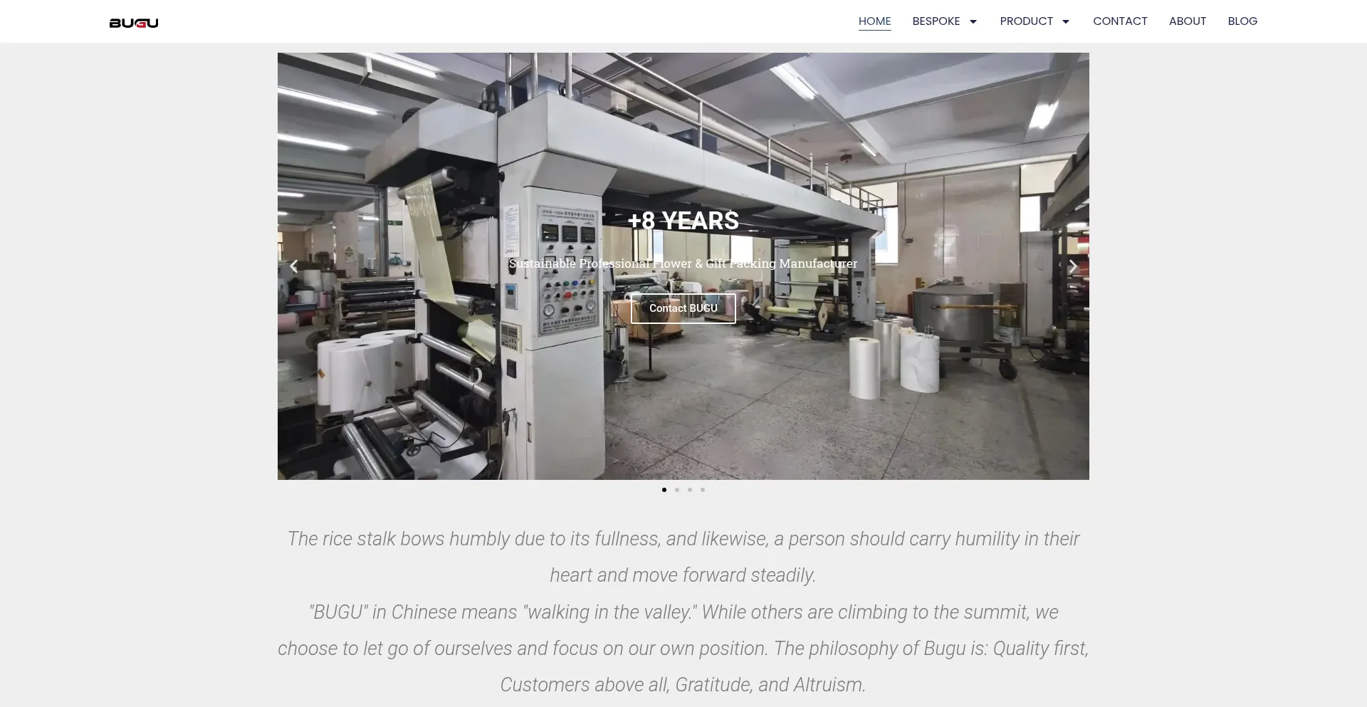 Website screenshot of Florawraps.com