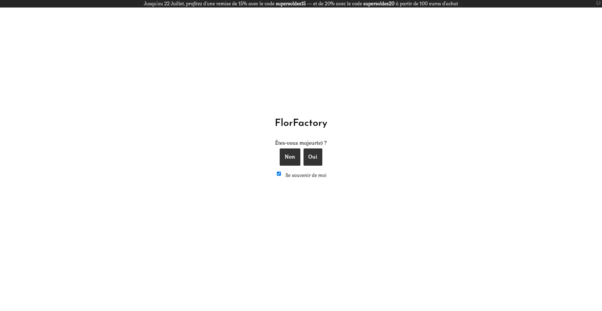 Website screenshot of Florfactory.fr