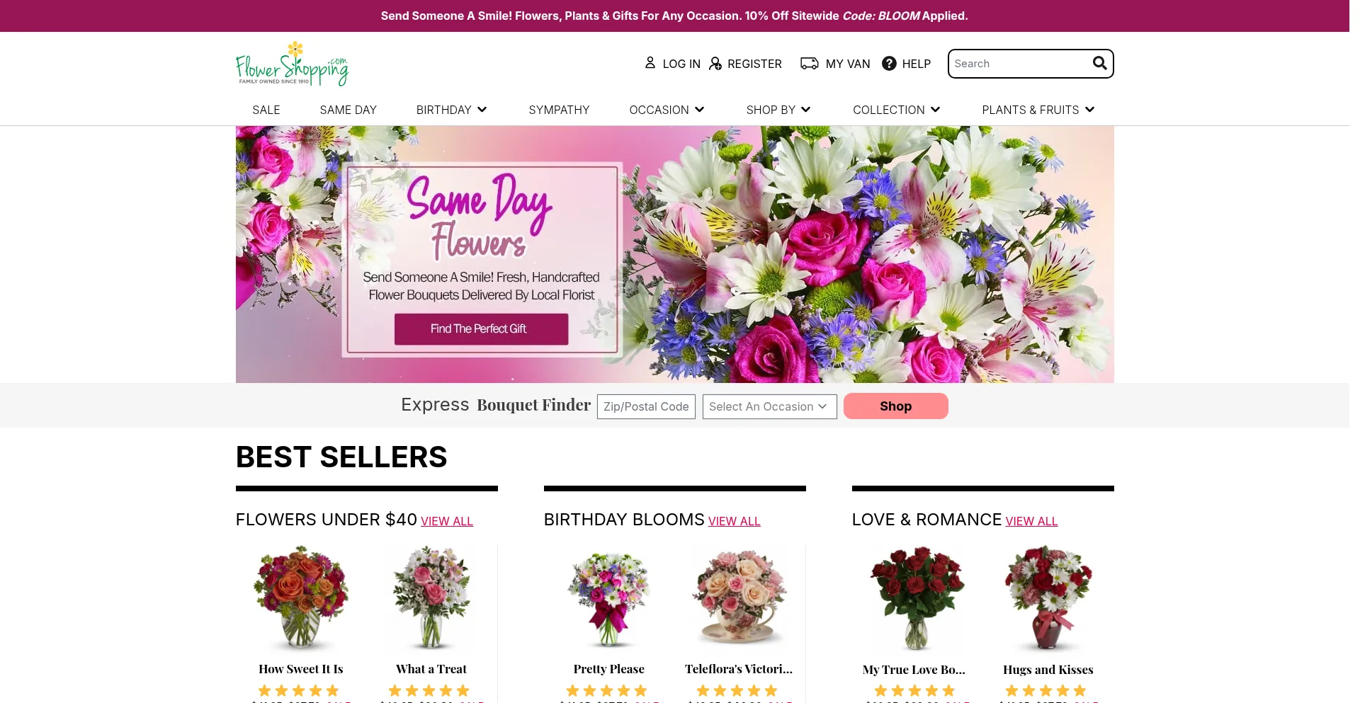 Flowershopping.com Screenshot