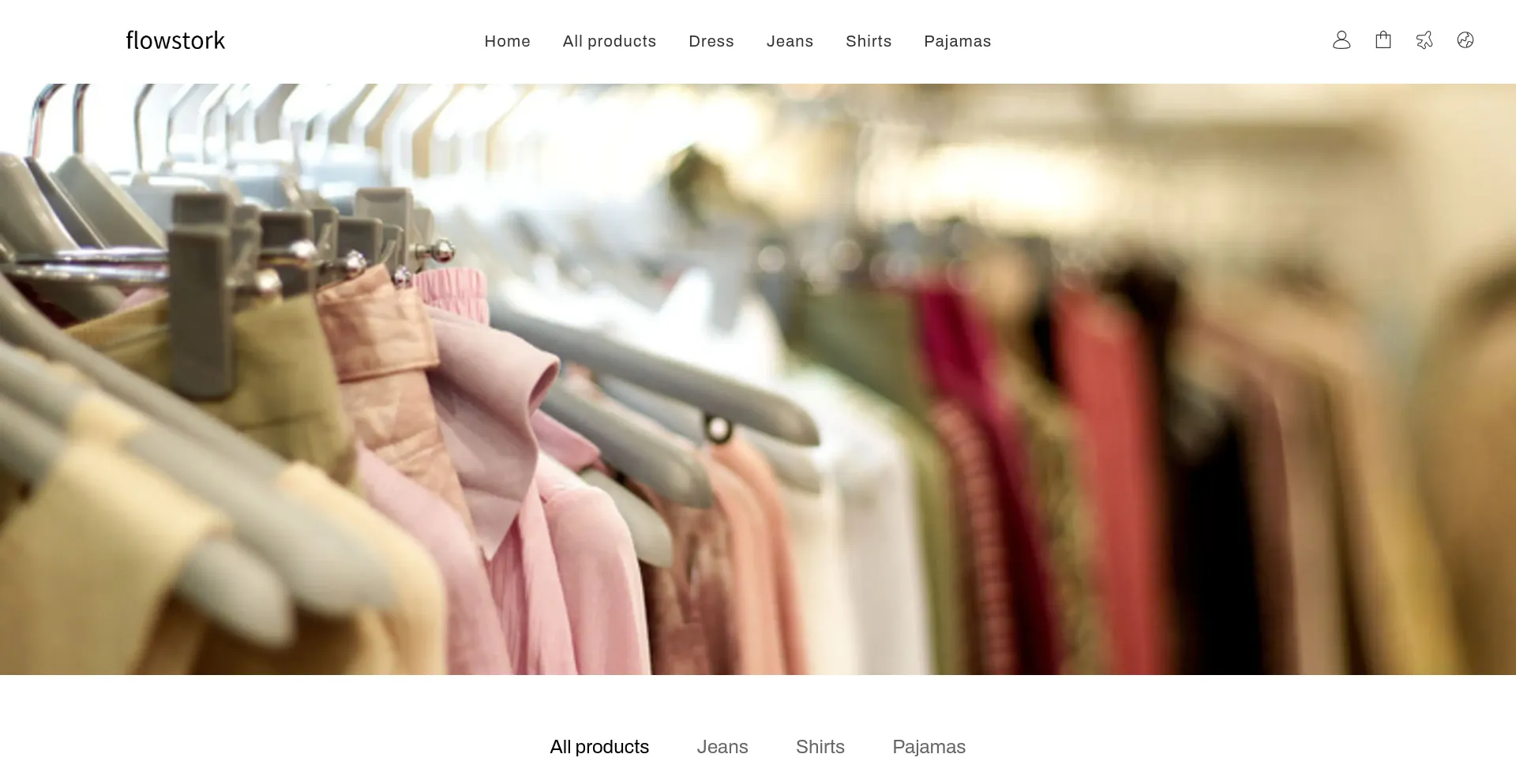 Website screenshot of Flowstork.com