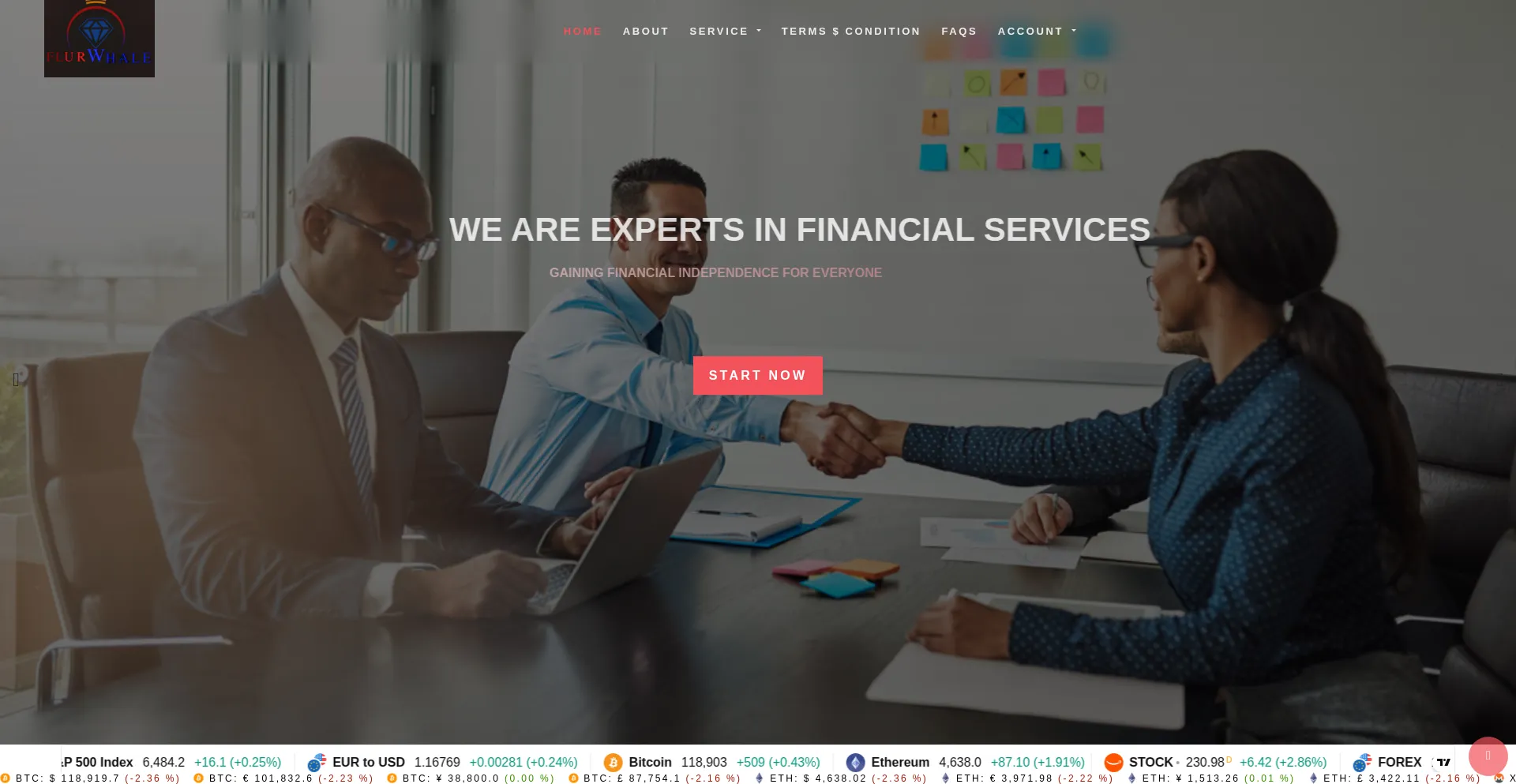 Website screenshot of Flurwhale.net