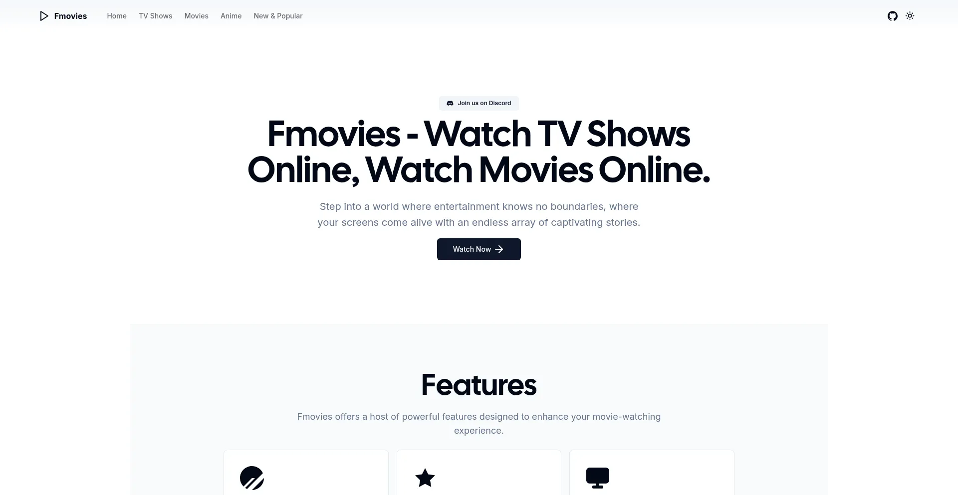 Website screenshot of Fmoviesto.ru
