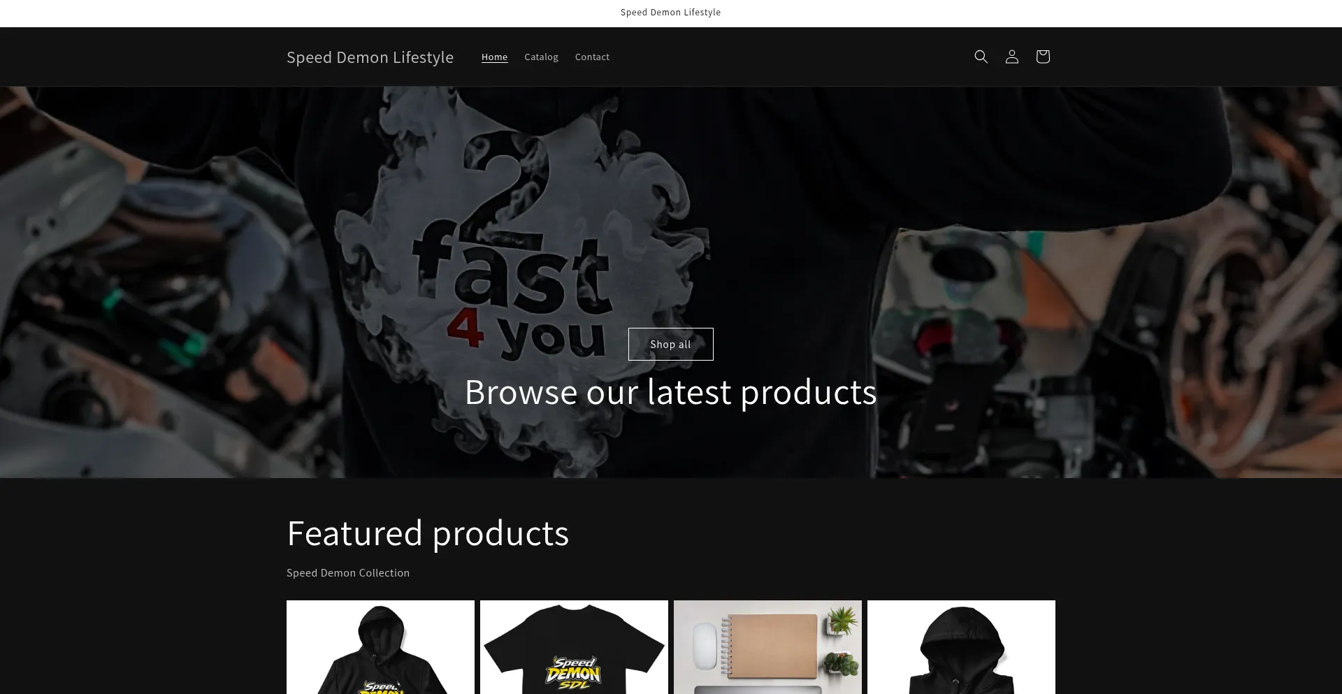 Website screenshot of Fnfbw9-x4.myshopify.com