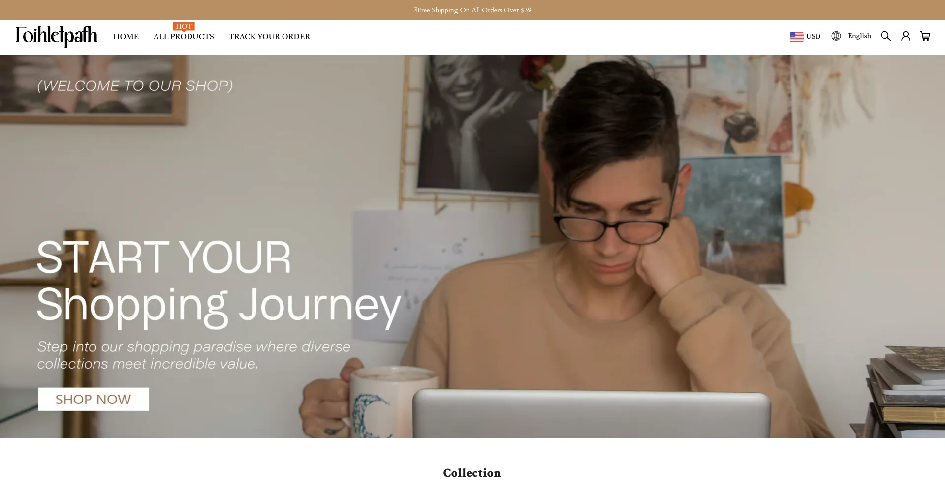 Website screenshot of Foihletpath.com