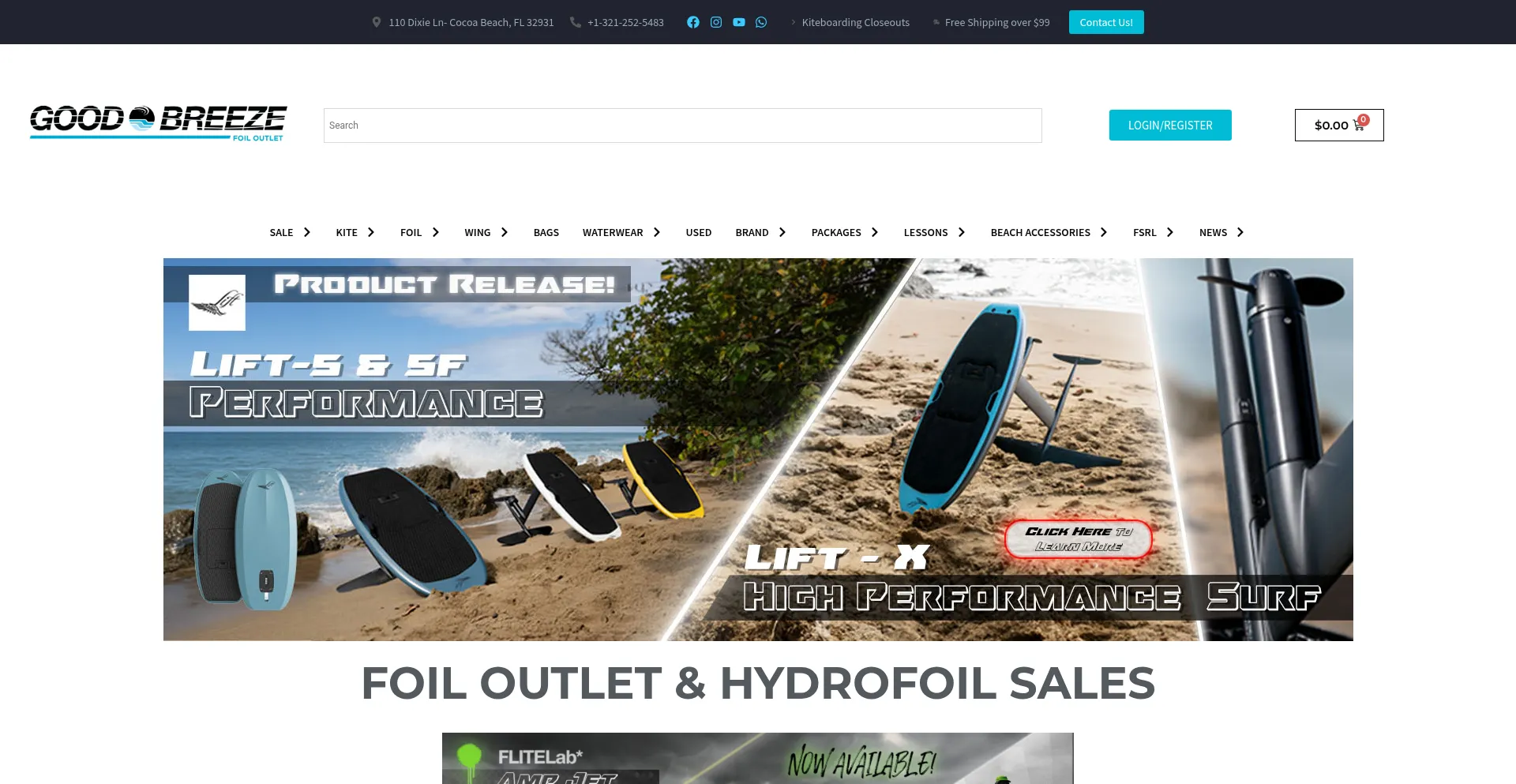 Website screenshot of Foiloutlet.com