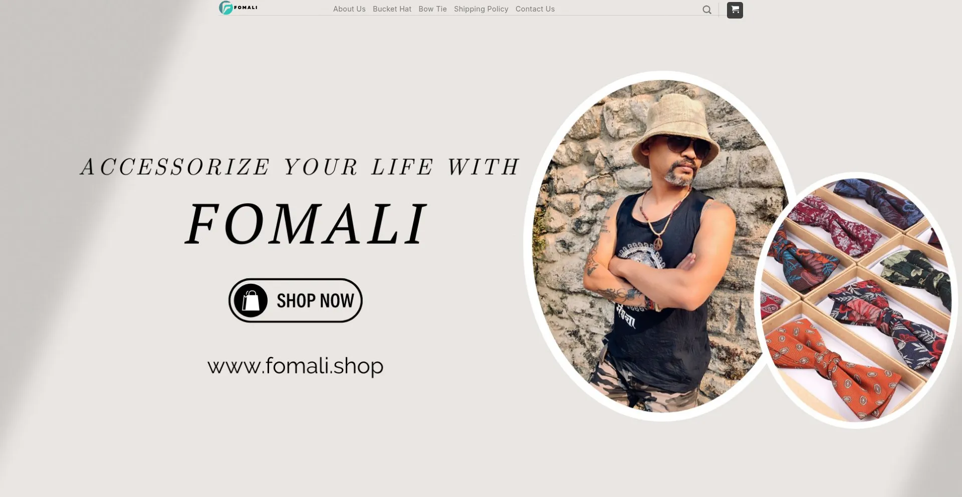 Website screenshot of Fomali.shop